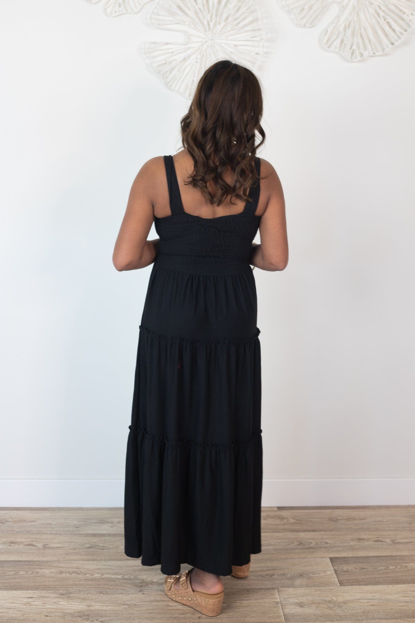 Black Tiered Maxi Dress