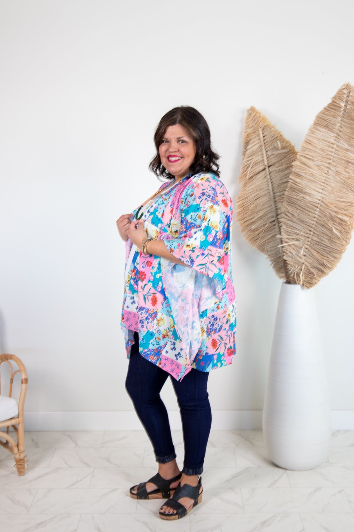 Periwinkle Floral Kimono