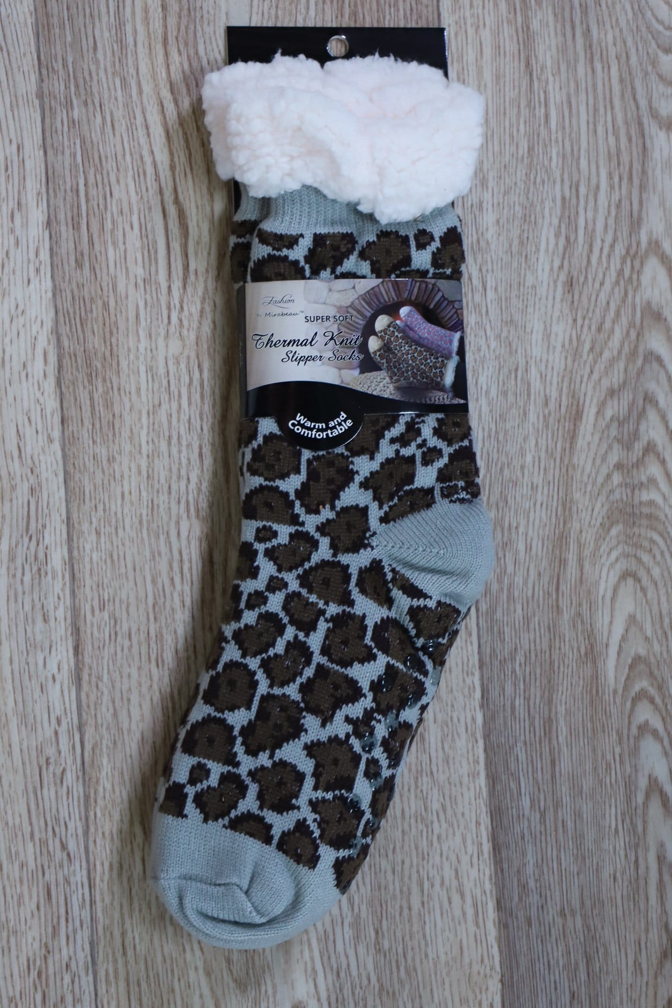 Leopard Thermal Slipper Socks