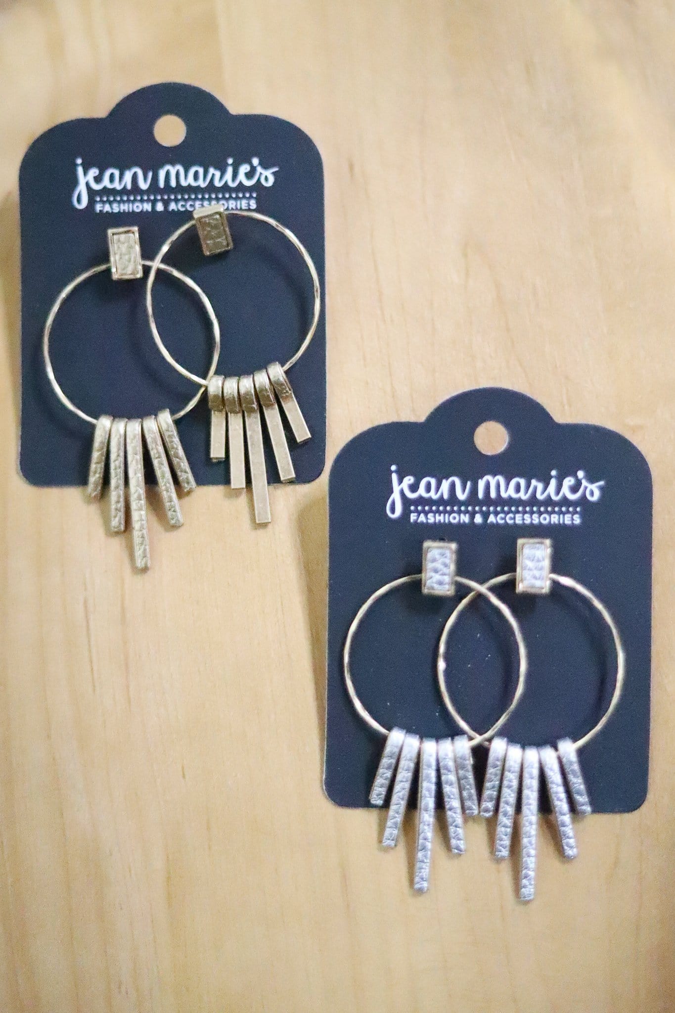 gold and sliver hanging earrings