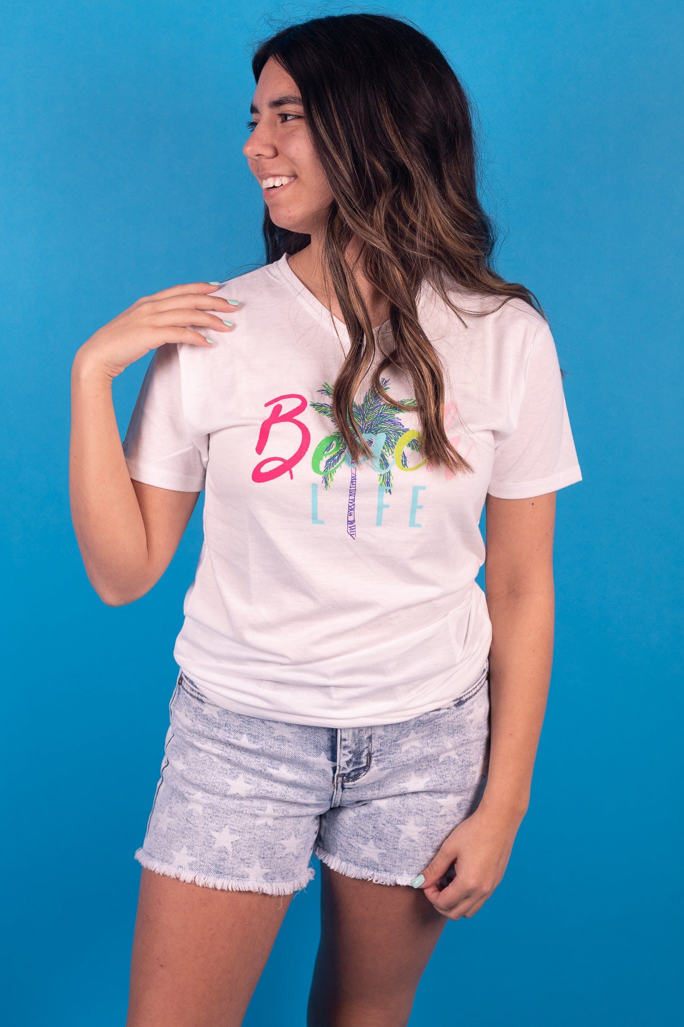 Beach Life VNeck Tee