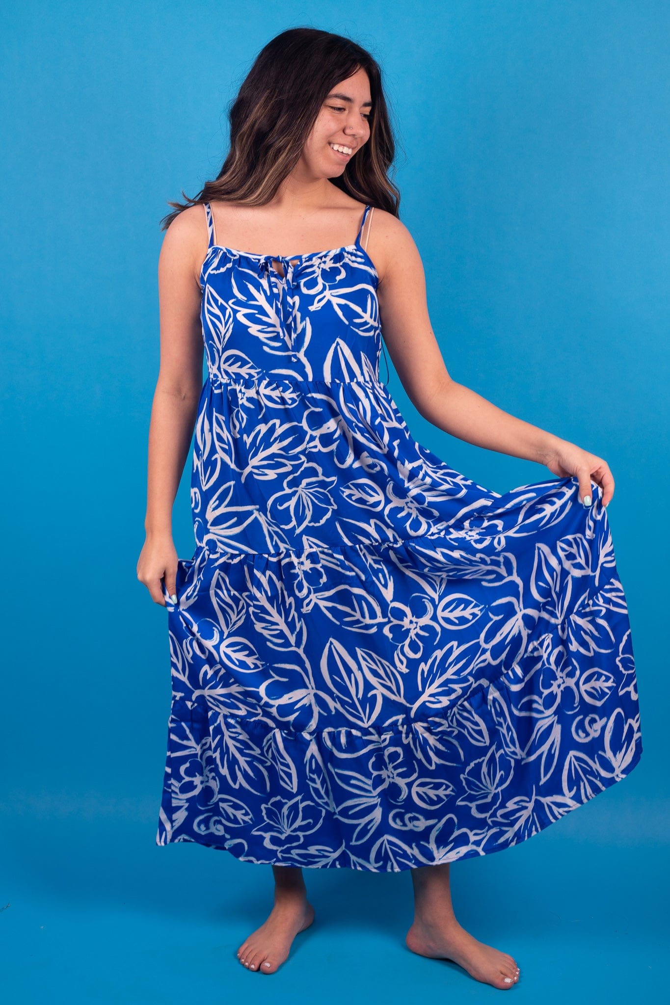 Royal Tropics Midi Dress