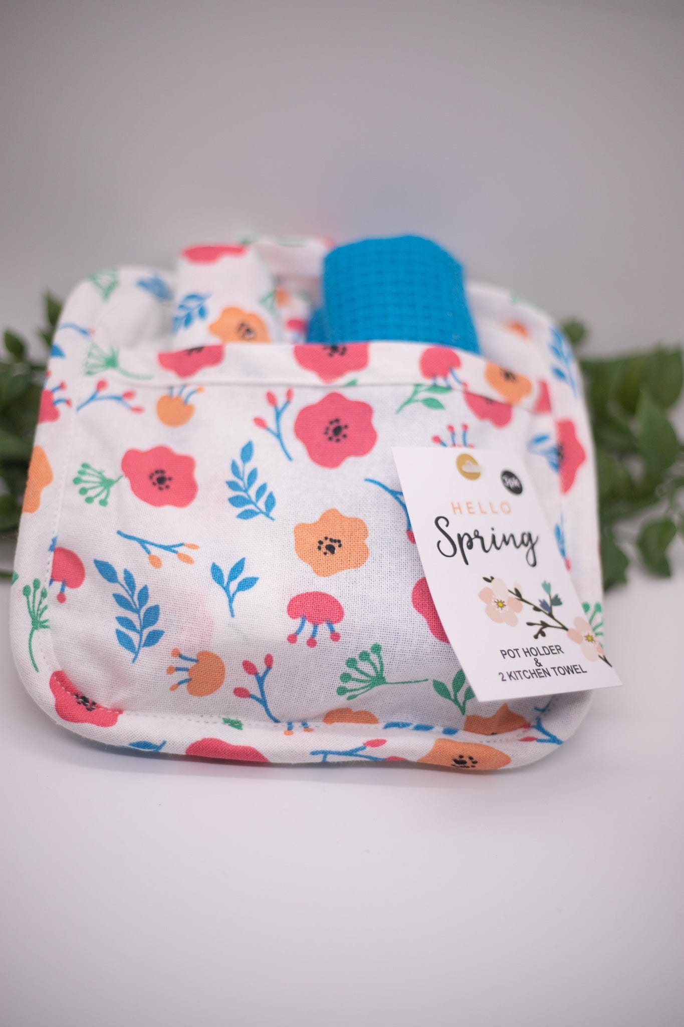 Floral 3pc Set - Pot Holder & 2 Kitchen Towels