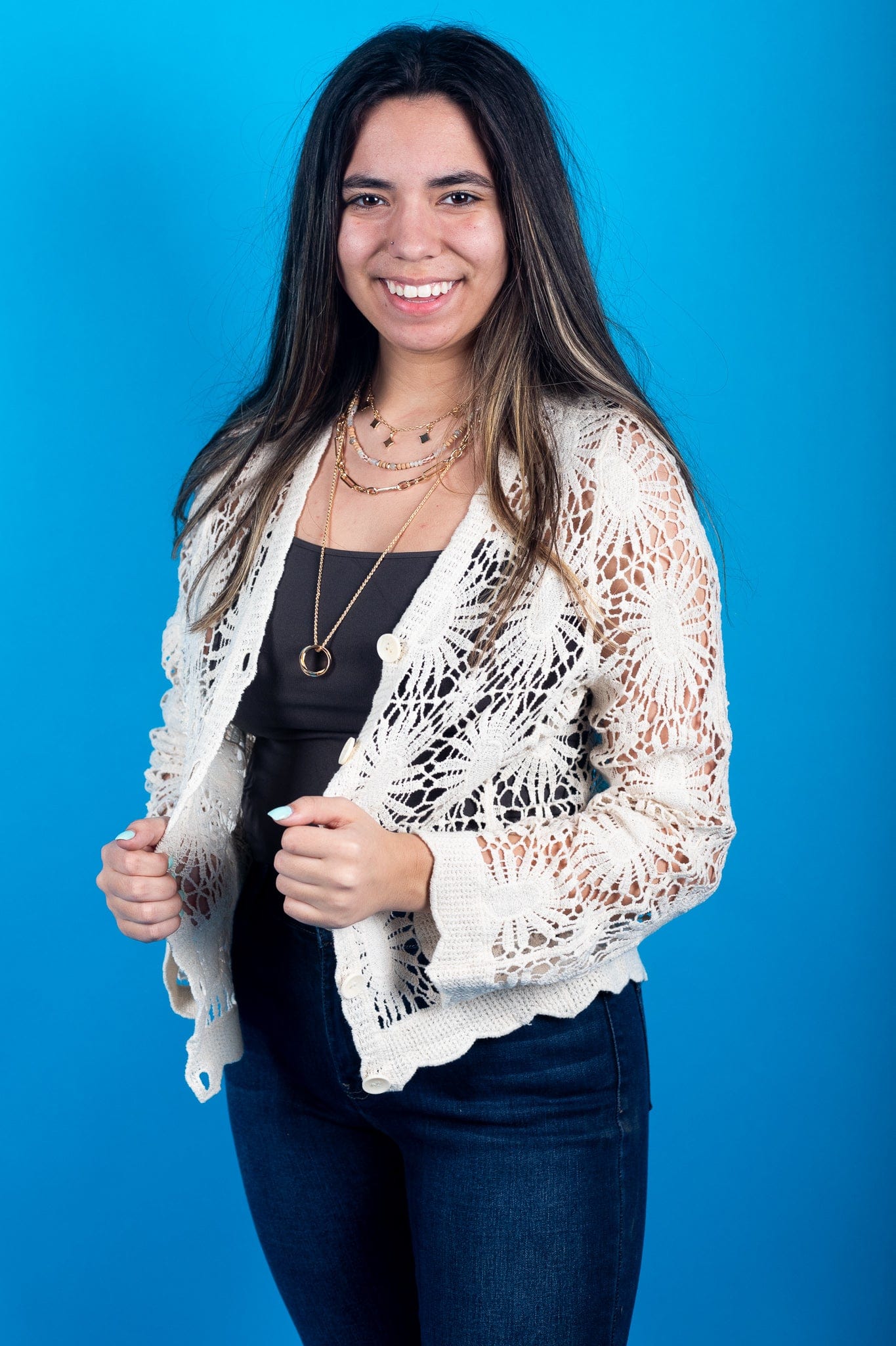 Sunflower Crochet Cardi