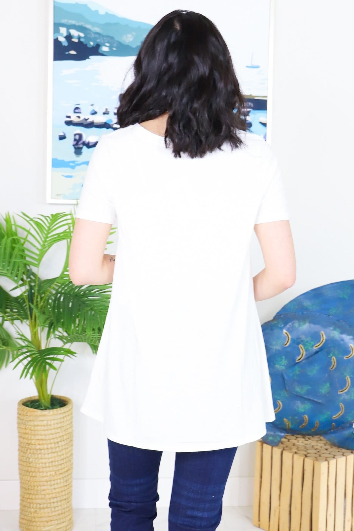 Button Detail Short Sleeve Top