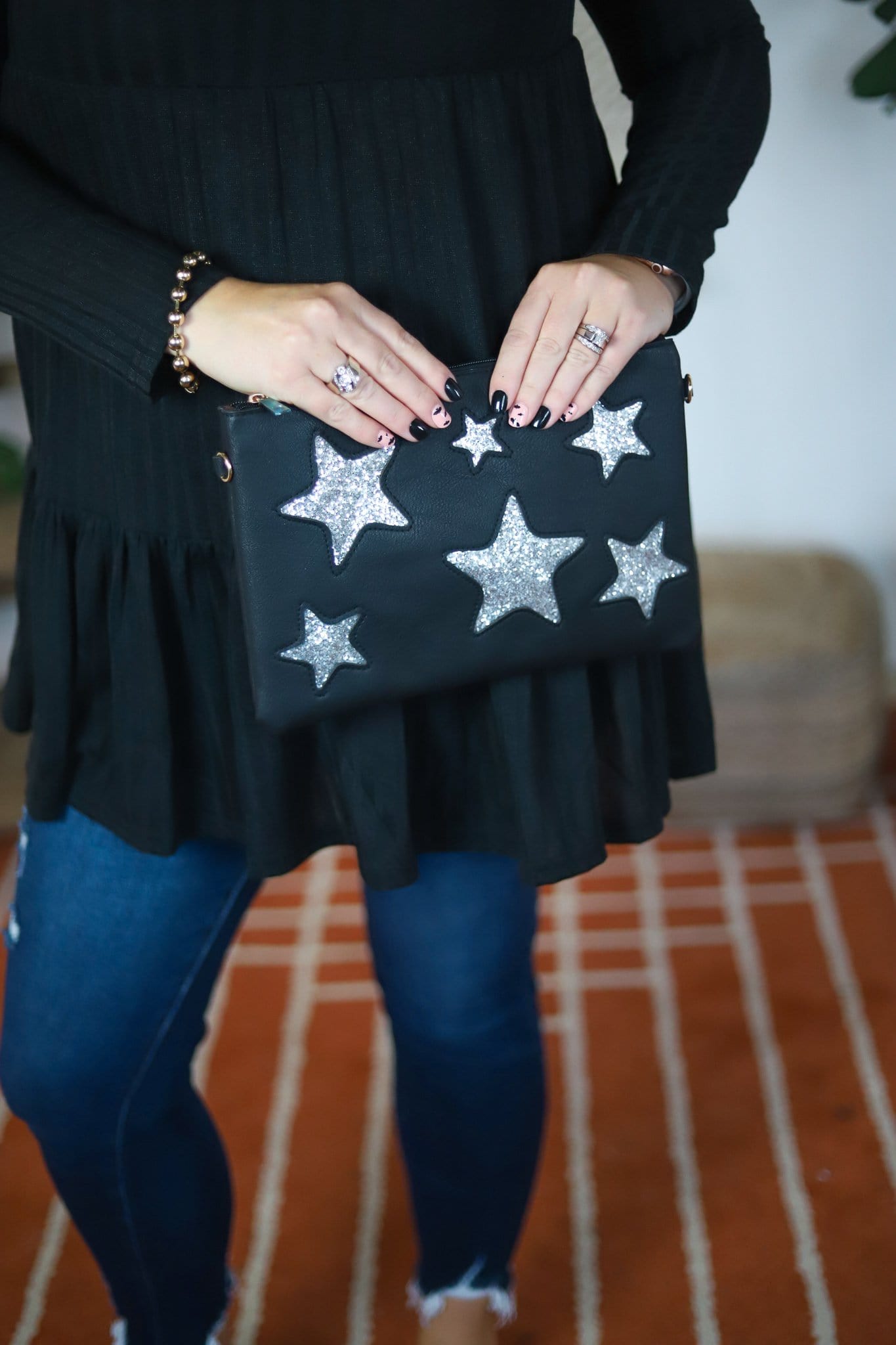 black star crossbody bag
