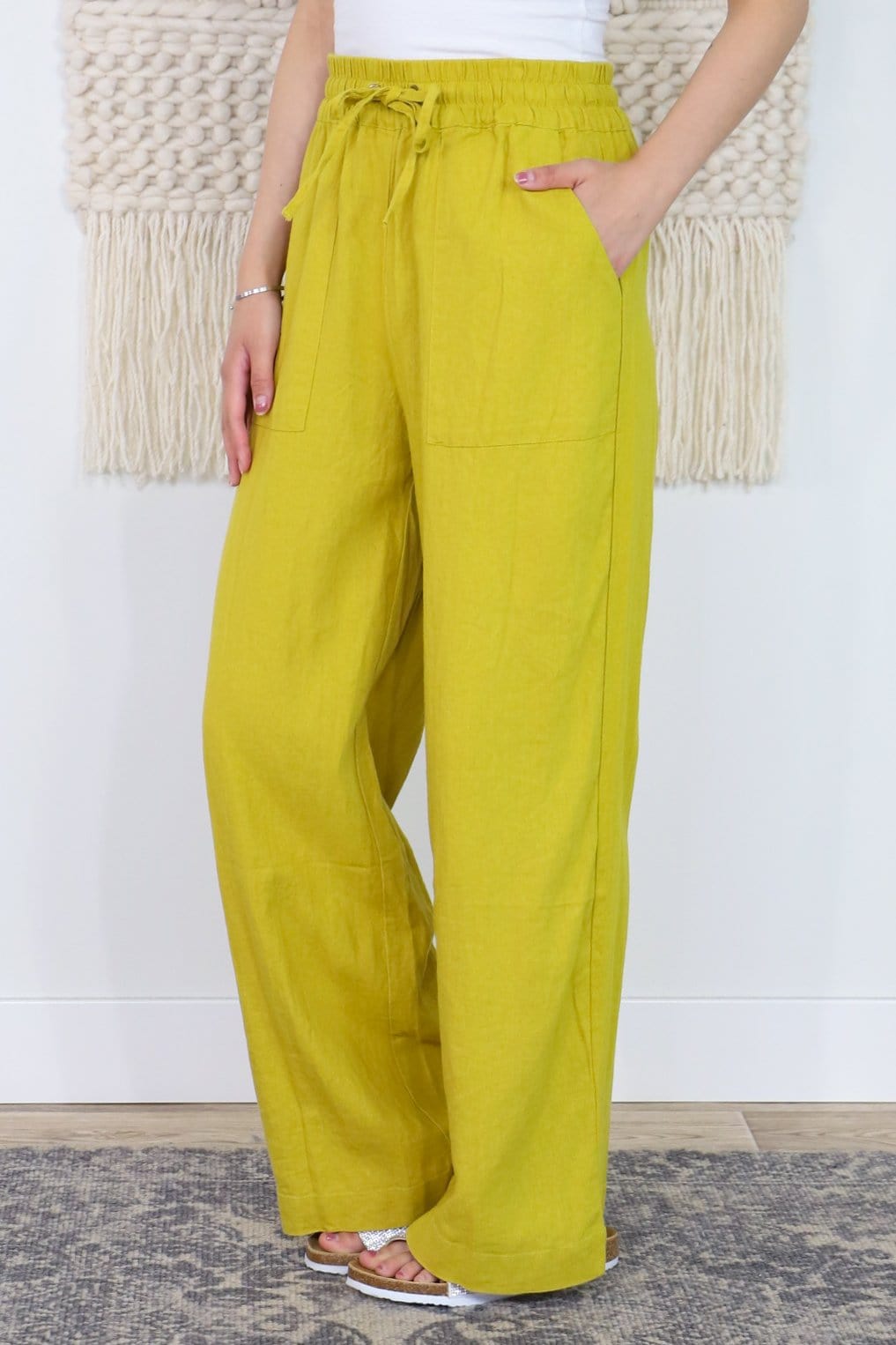Linen Drawstring Pant