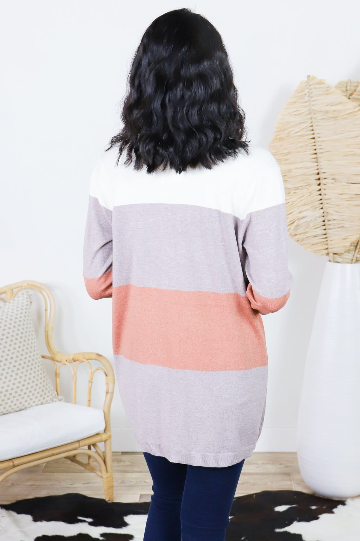 Mocha & Rust Super Soft Colorblock Cardigan