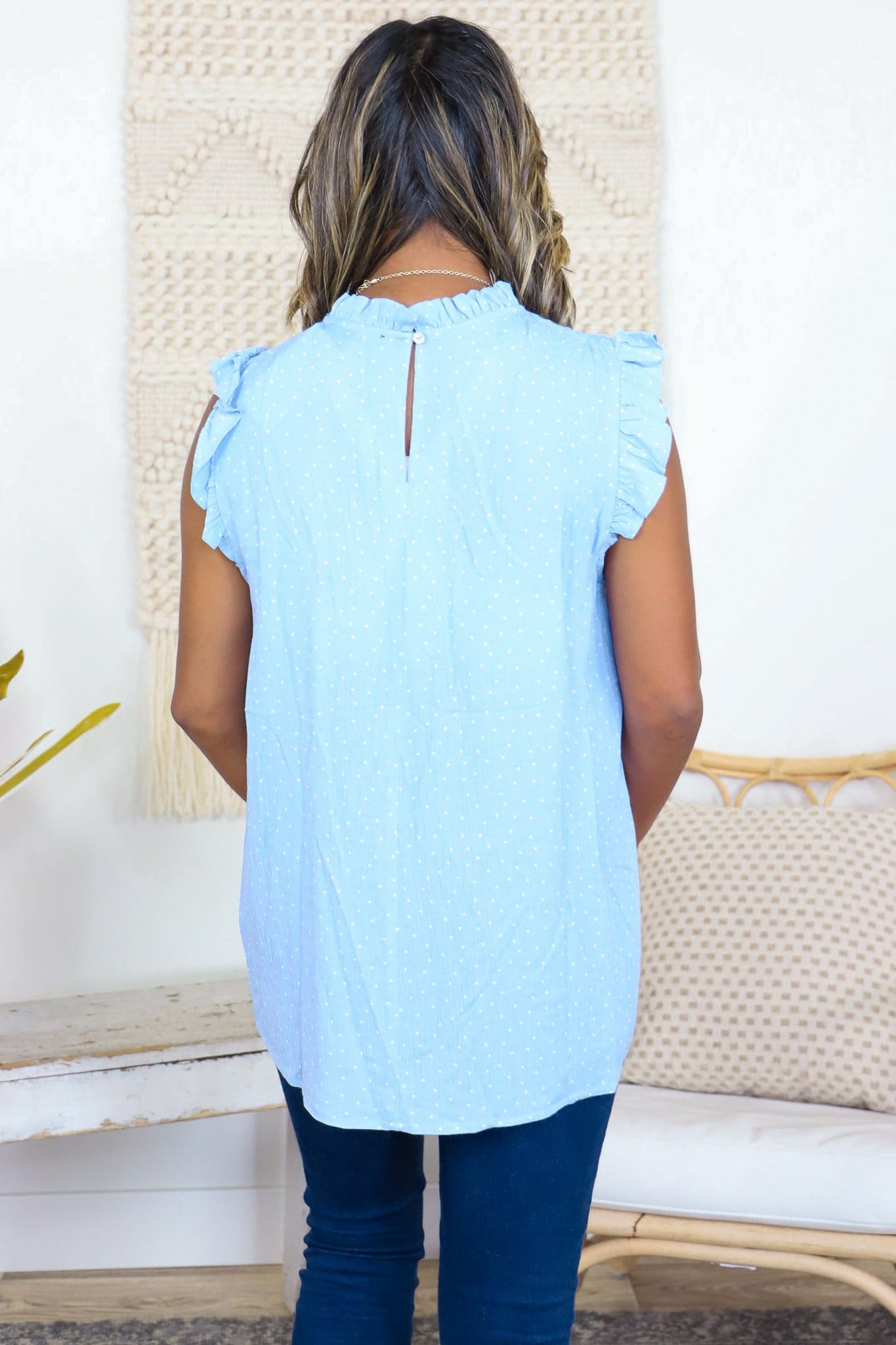 Itsy Dot Ruffle Tank