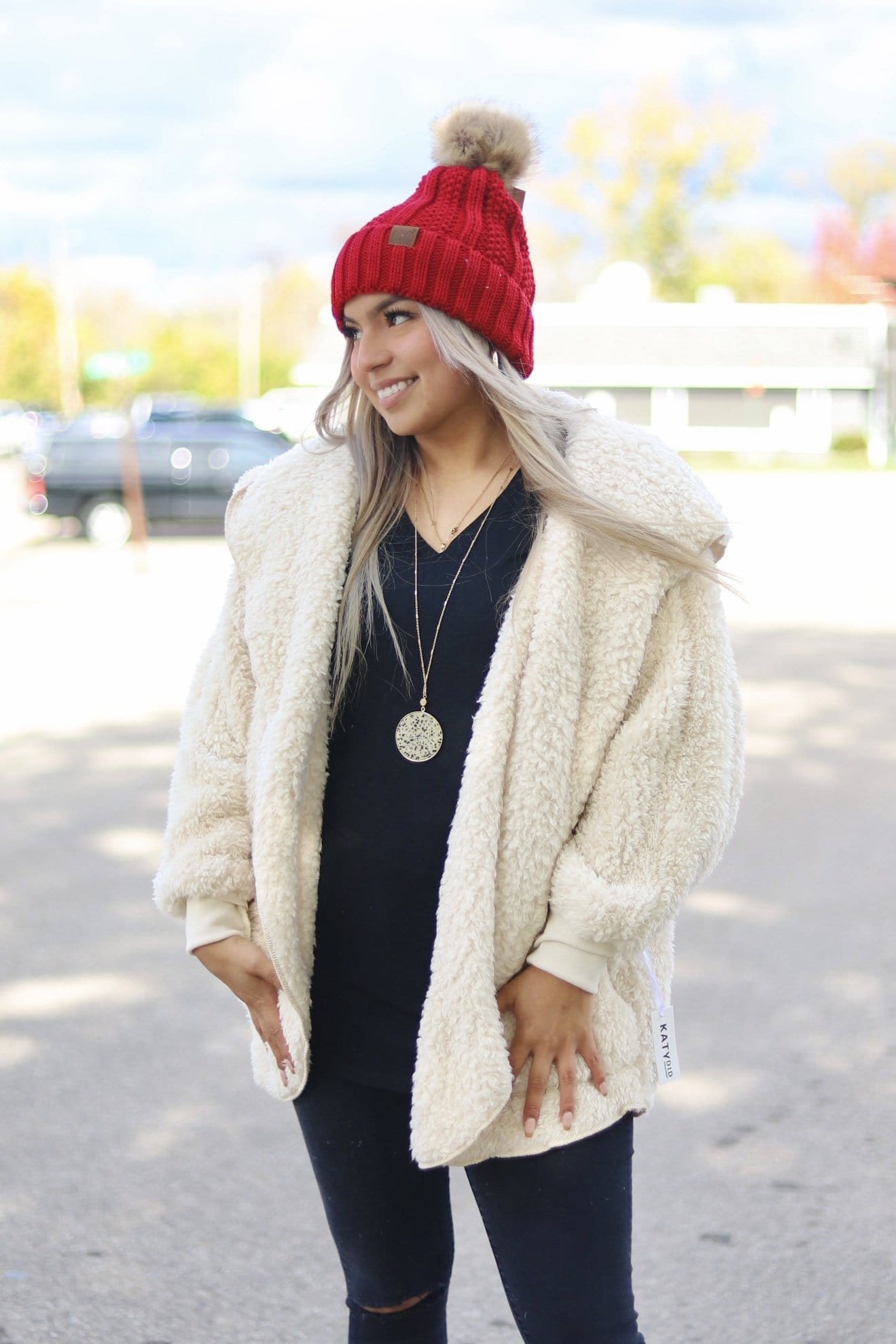 Plush Sherpa Cardigan Onesize