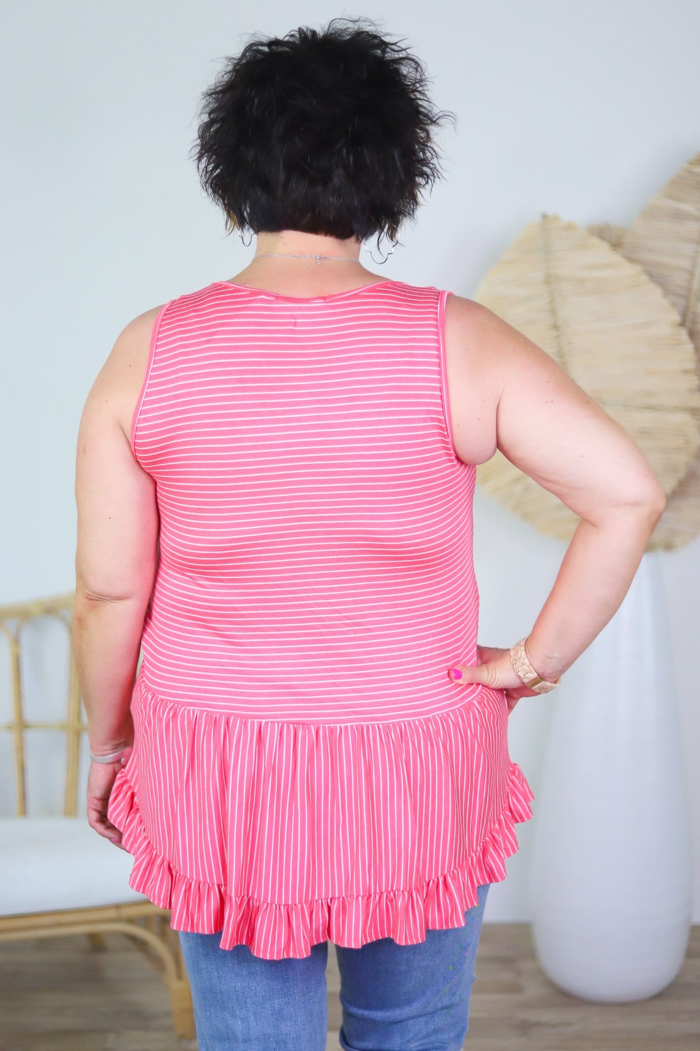 Ministripe Babydoll Tank
