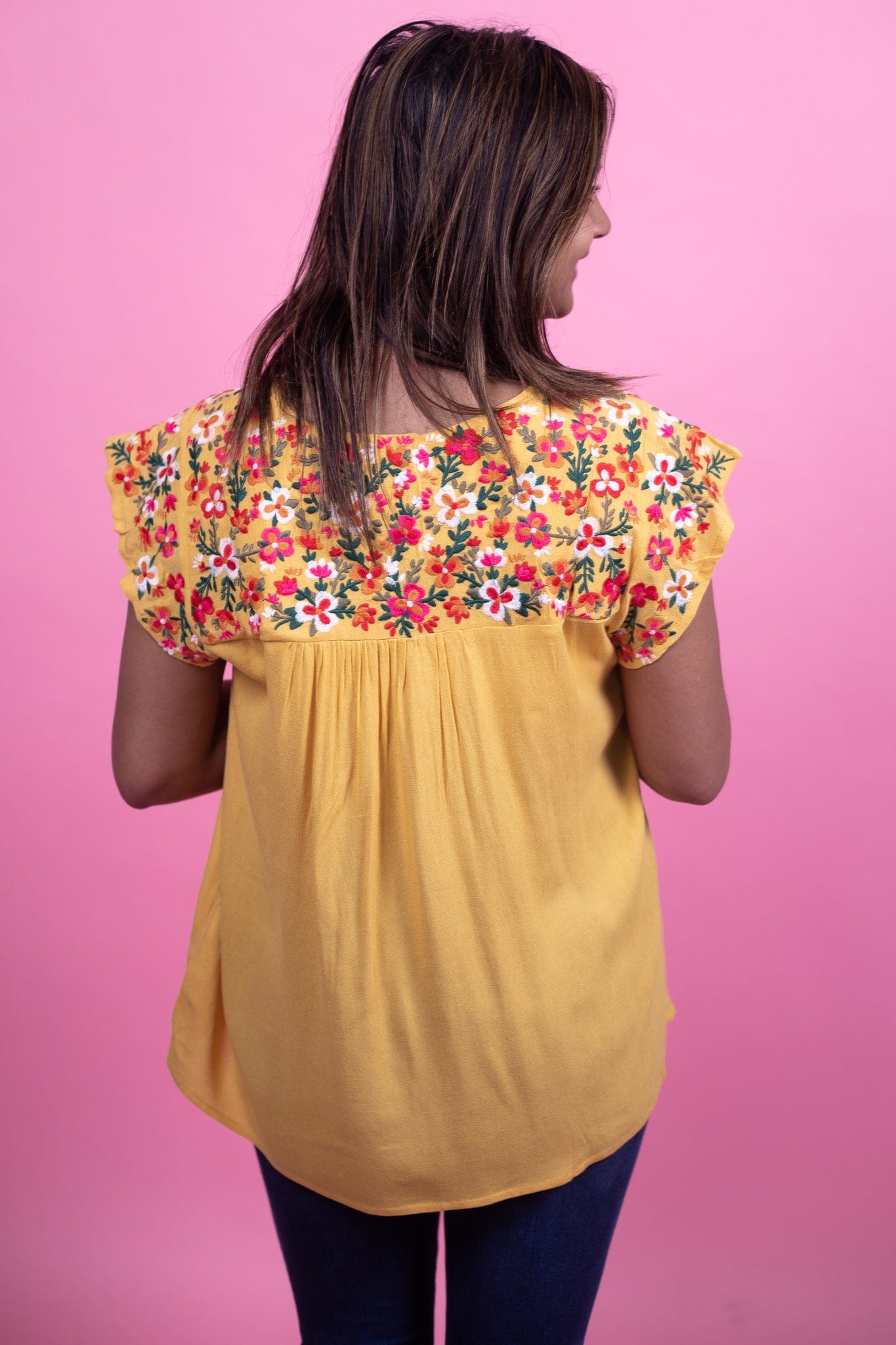 Lemon Embroidered Blouse