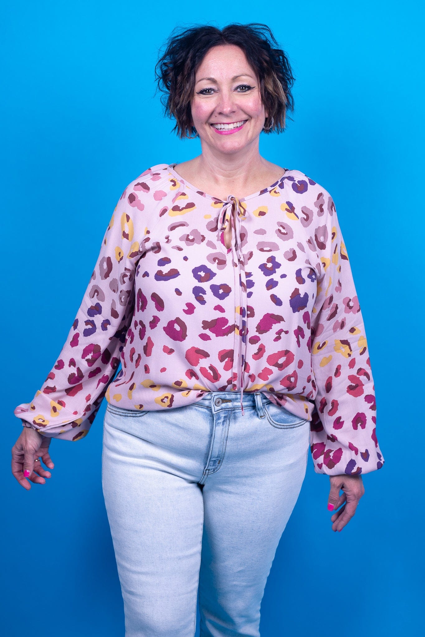 Multi Leopard Print Blouse