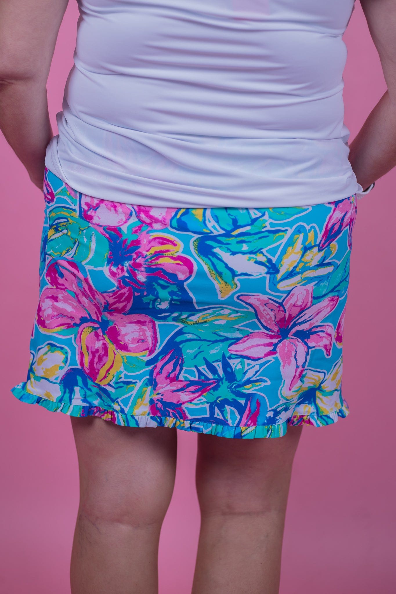 Darlene Ruffle Hem Skort