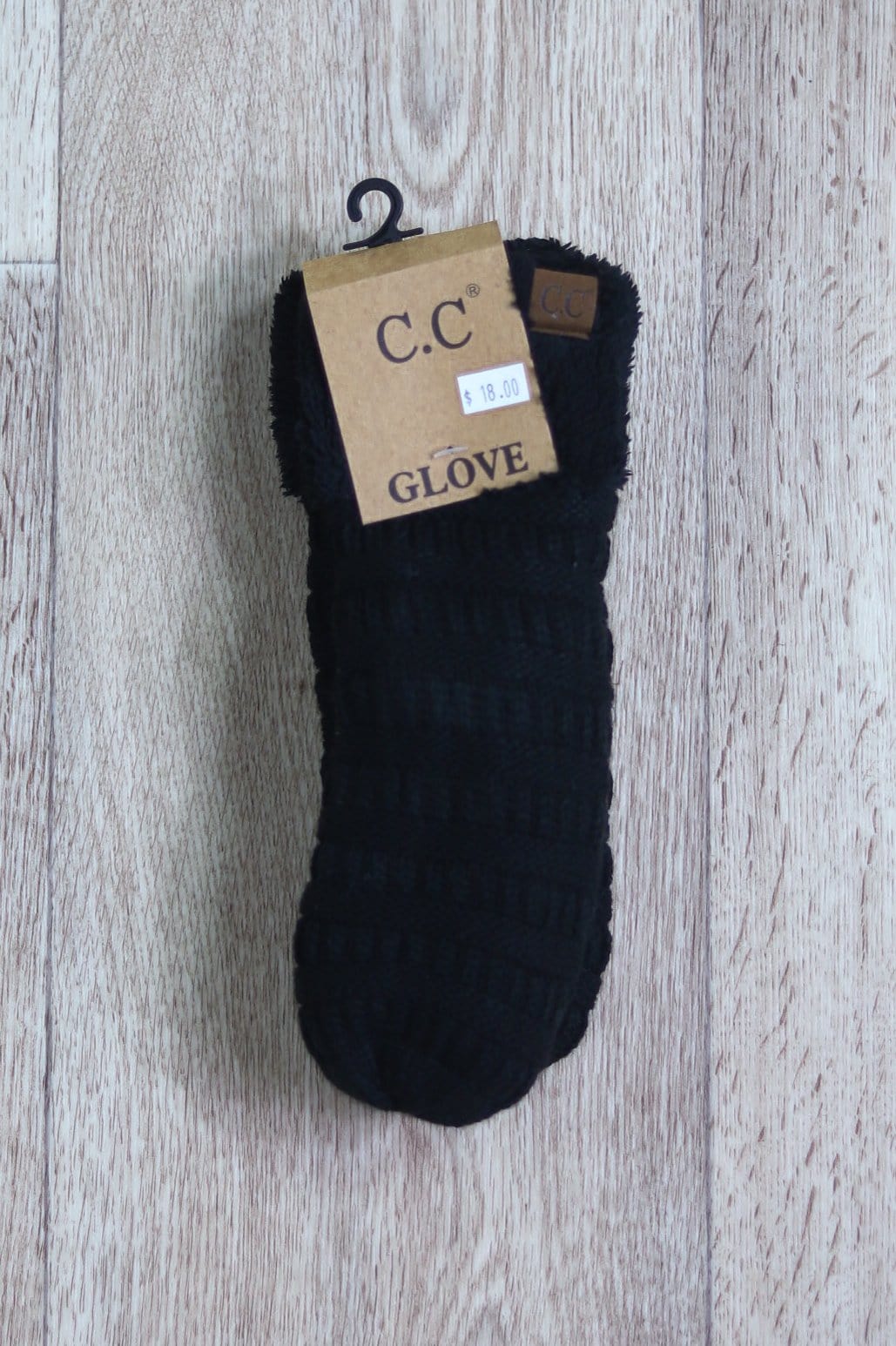 Black Knit Mitten