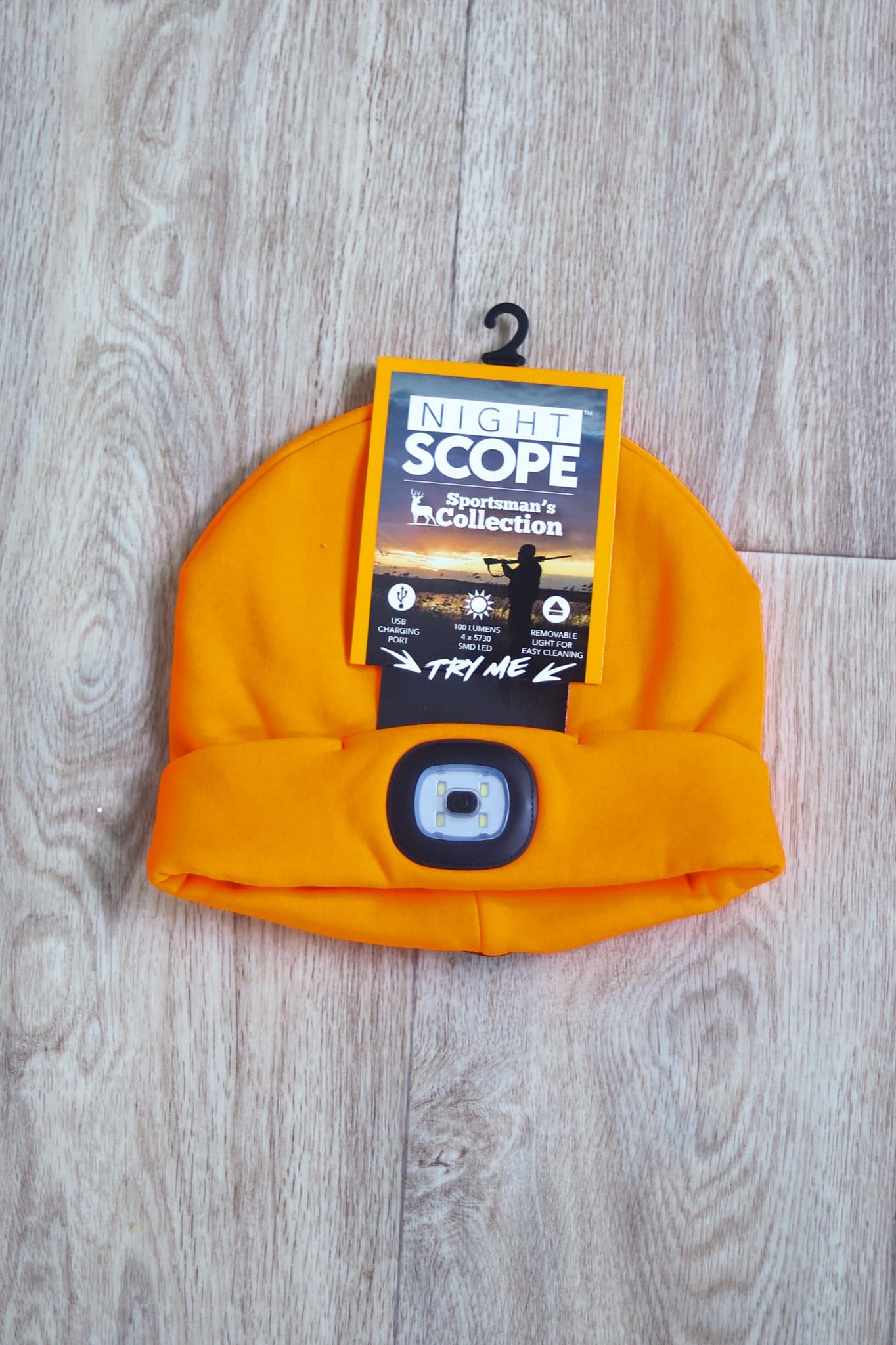 neon orange spotlight hat