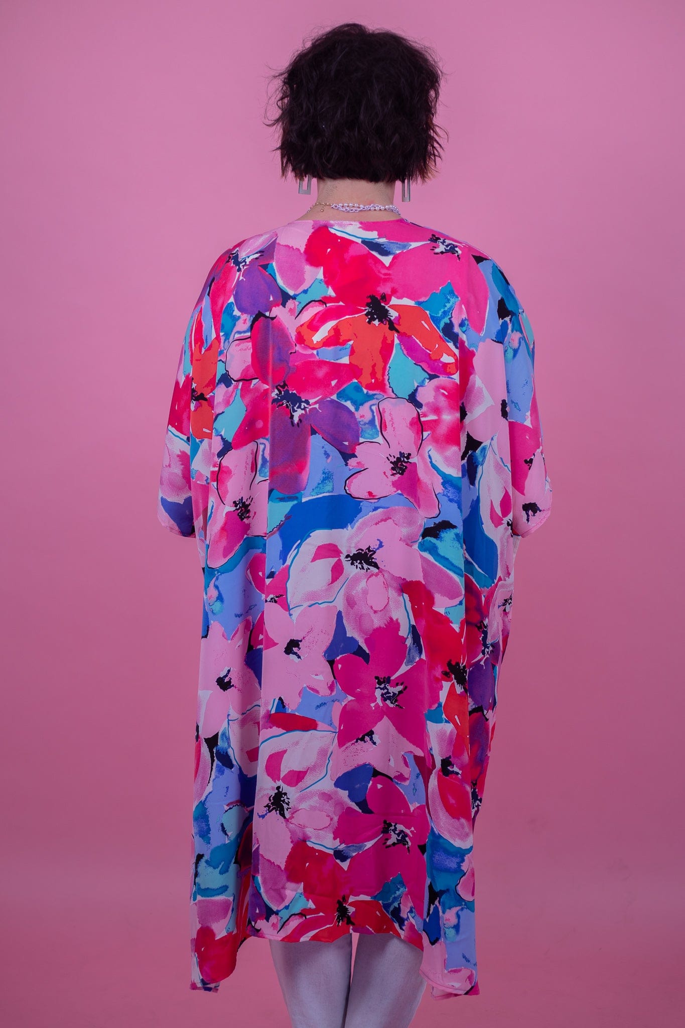 Rose Floral Long Kimono