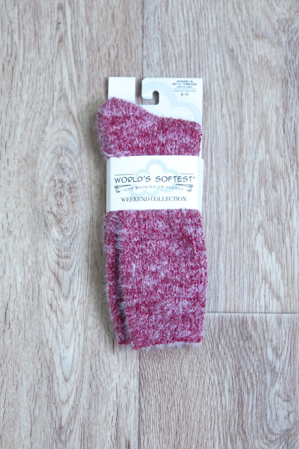 cranberry super soft red white sock