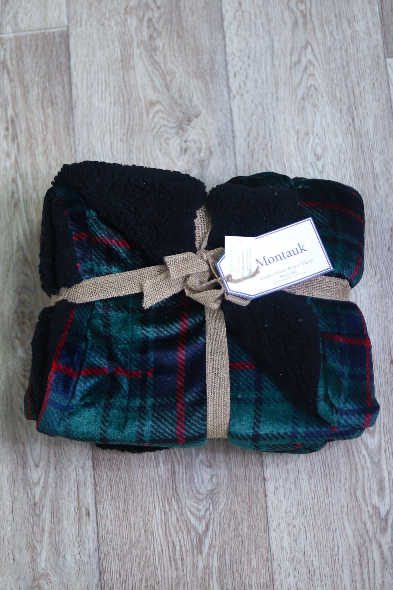 Plaid Velvet Berber Throw
