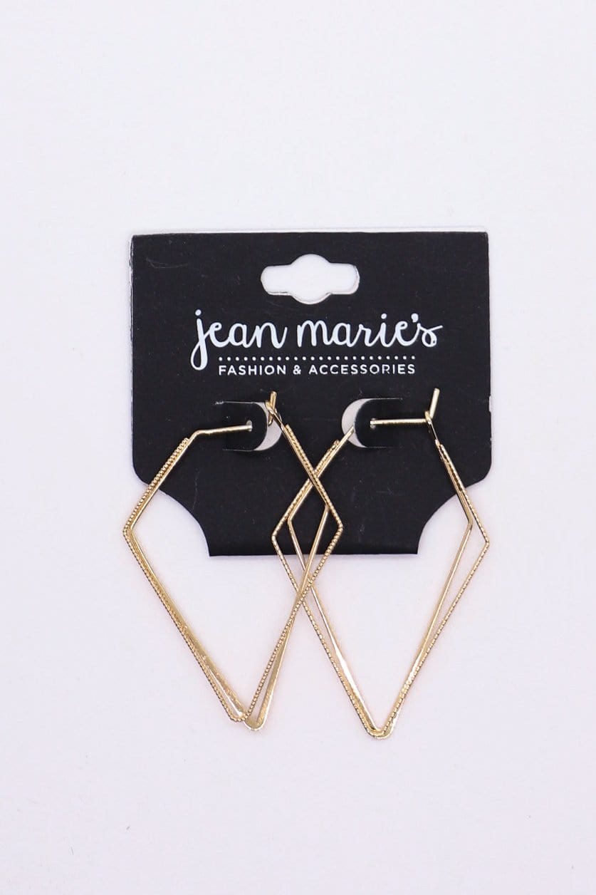 diamond hoop interlocking earring