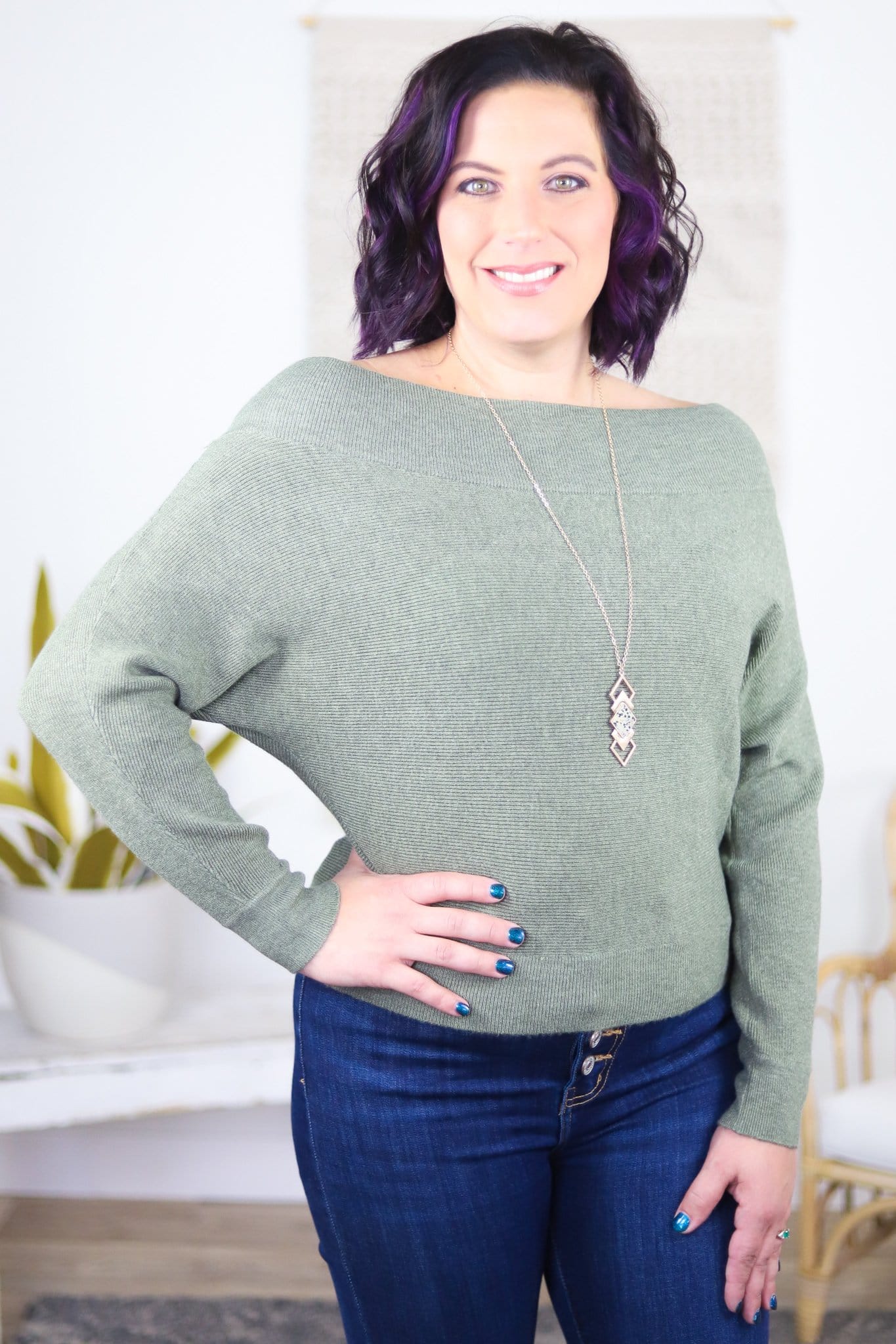 Solid Heathered Short Butter Sweater