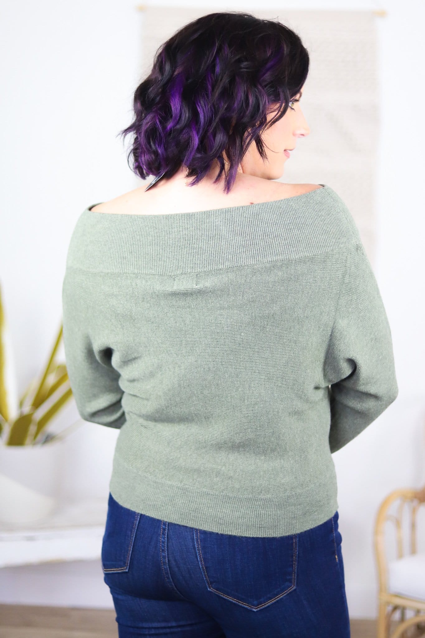Solid Heathered Short Butter Sweater