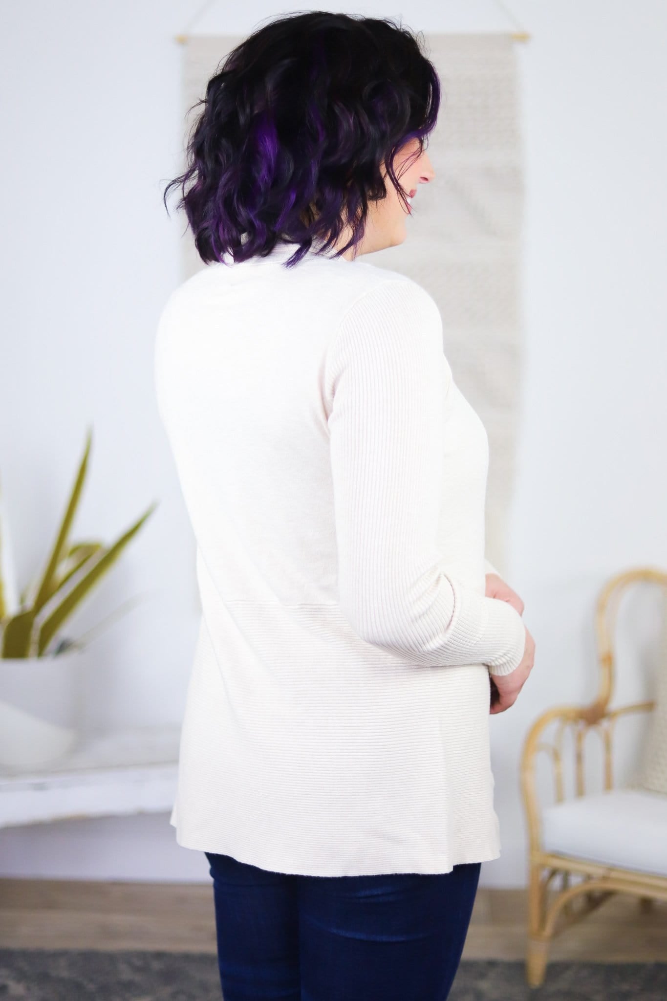 Favorited Heathered Ribbed Cardigan