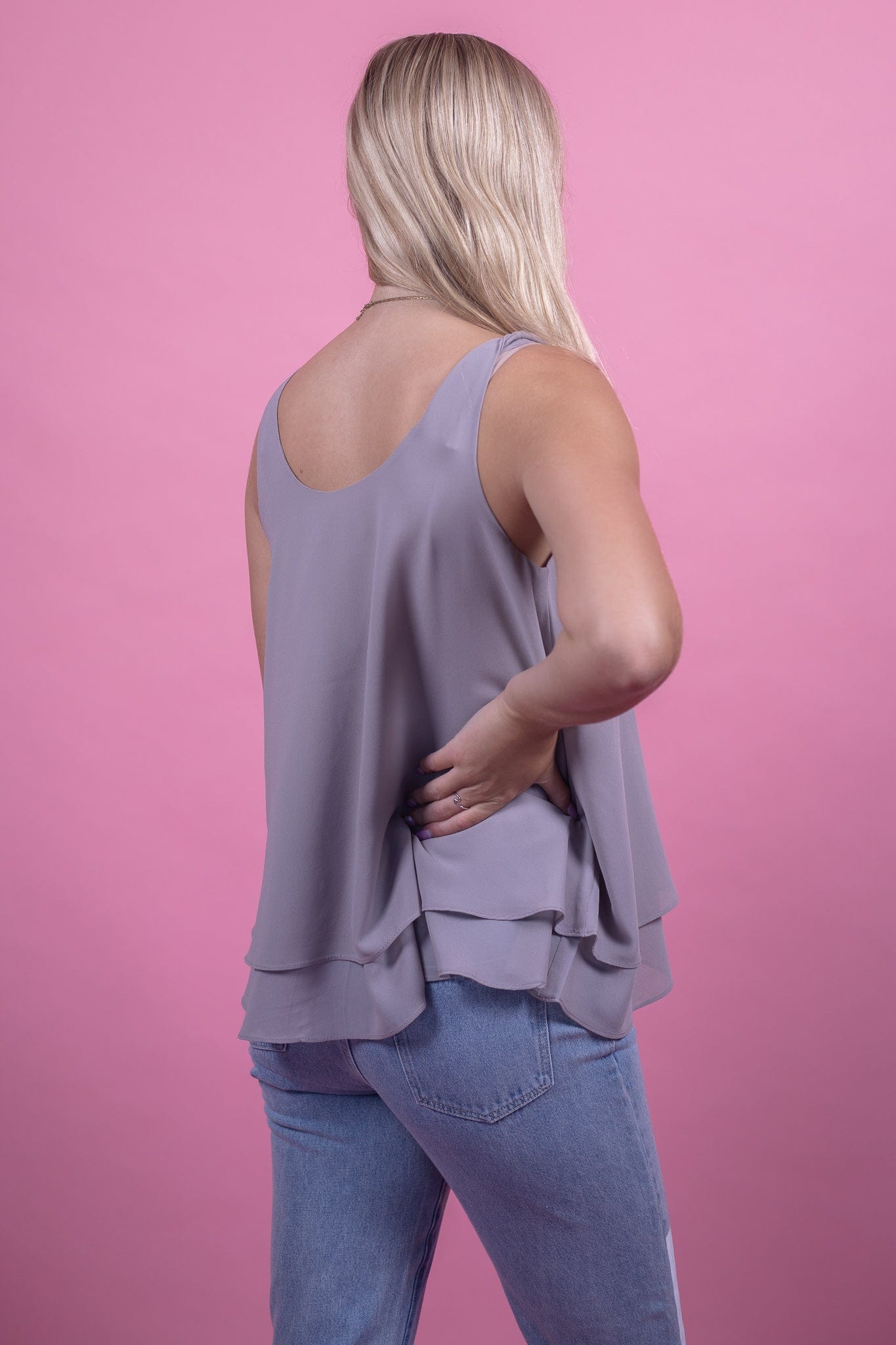 Gray Nana Double Layered Tank
