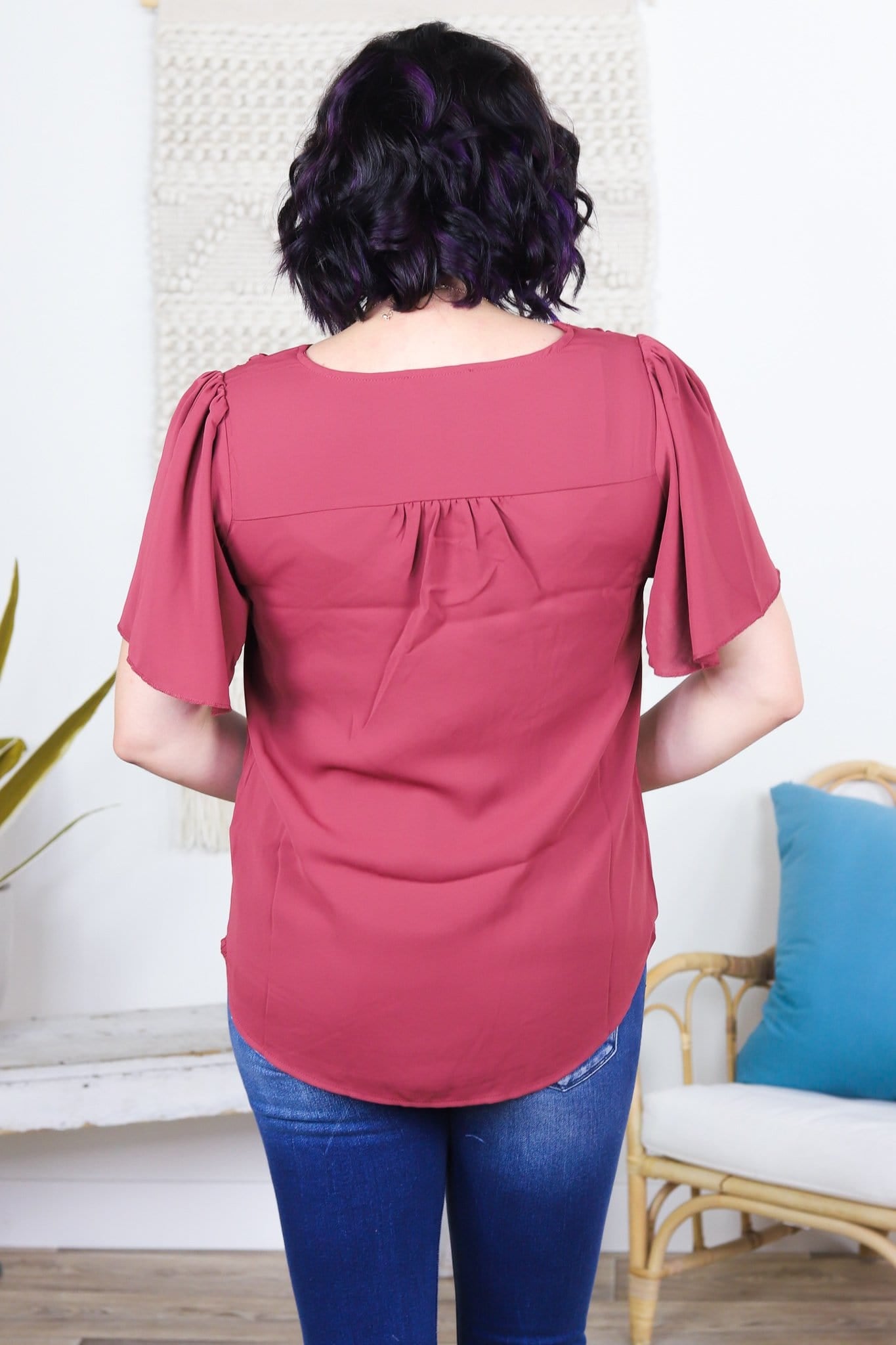 Flutter Sleeve Blouse