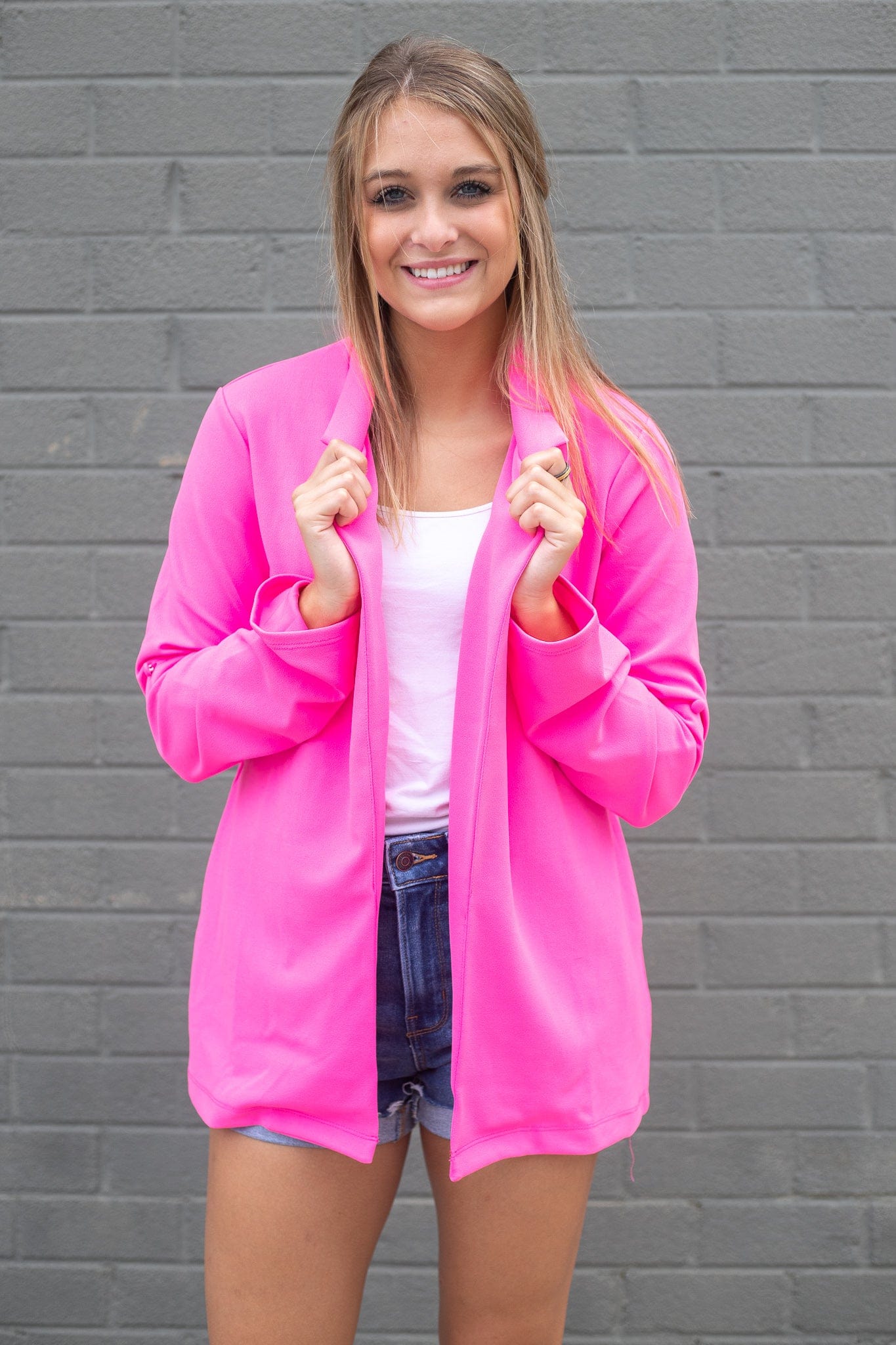 Hot Pink Blazer Jacket