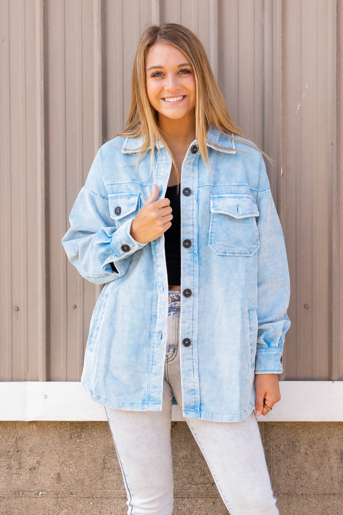 Deep Sky Denim Shacket