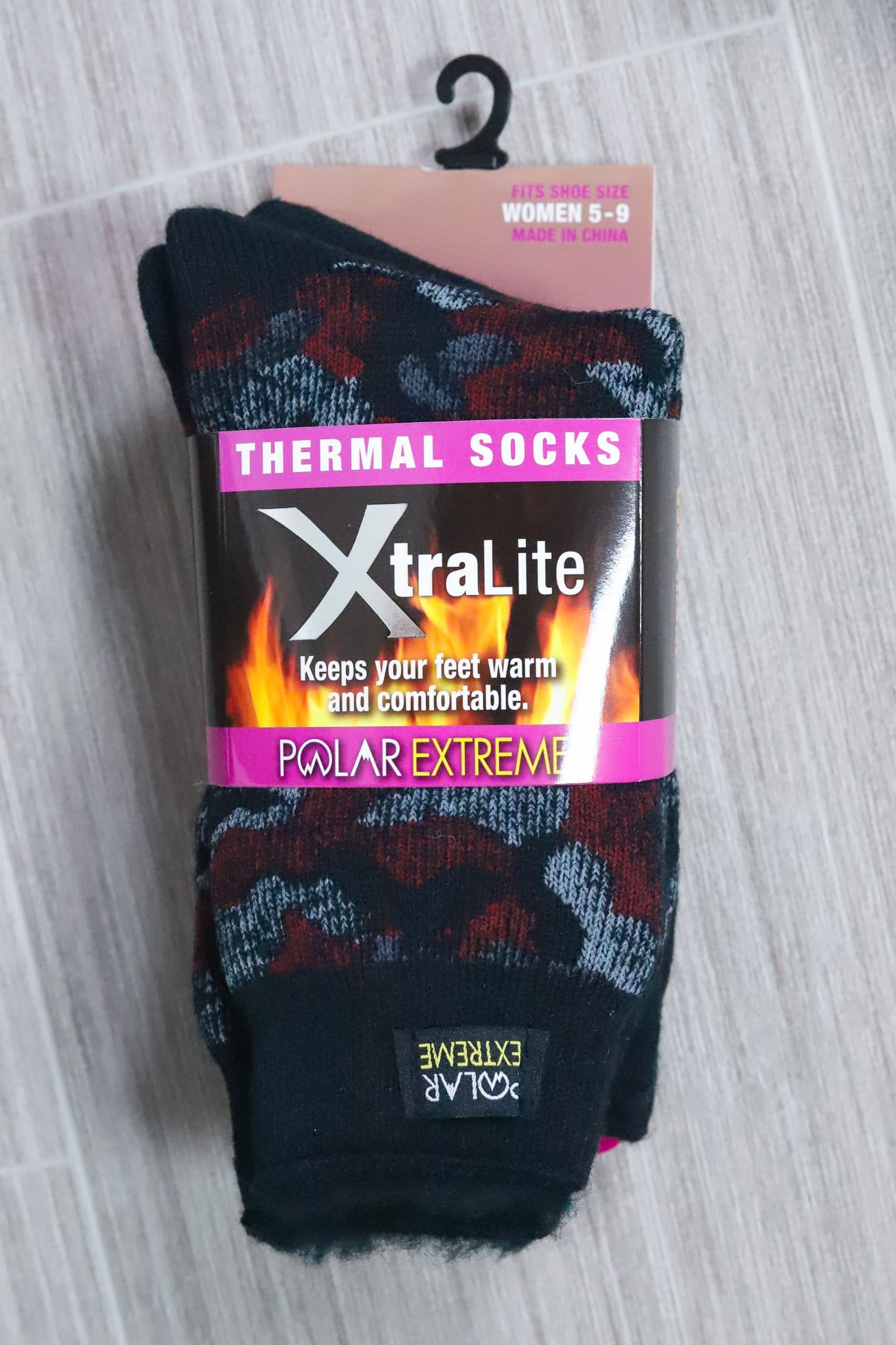 Polar Extreme Heat Xtra Light Women's Sock 2pk - Camo