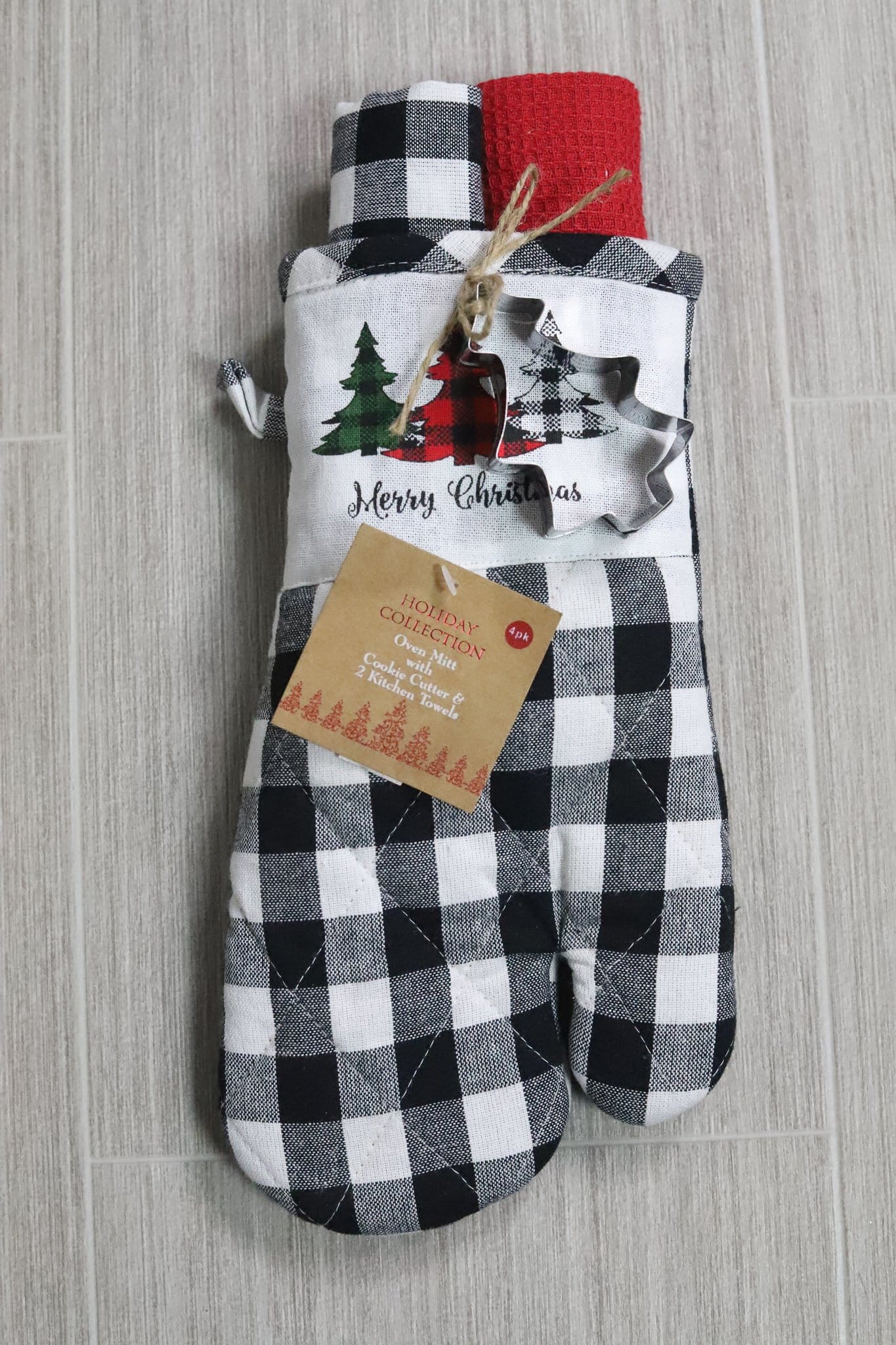 4PK Holiday Oven Mitt & Towel Set