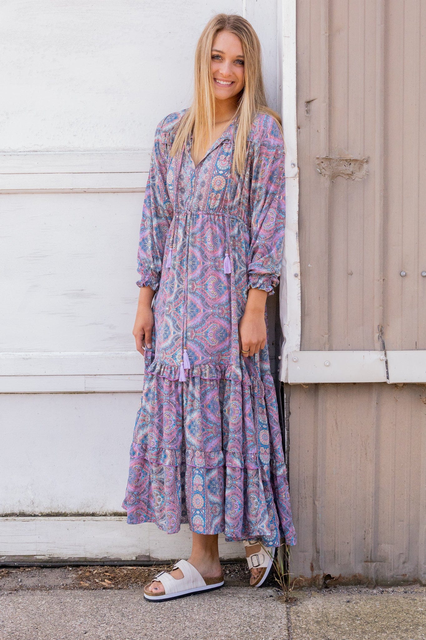 Lavender Paisley Maxi Dress