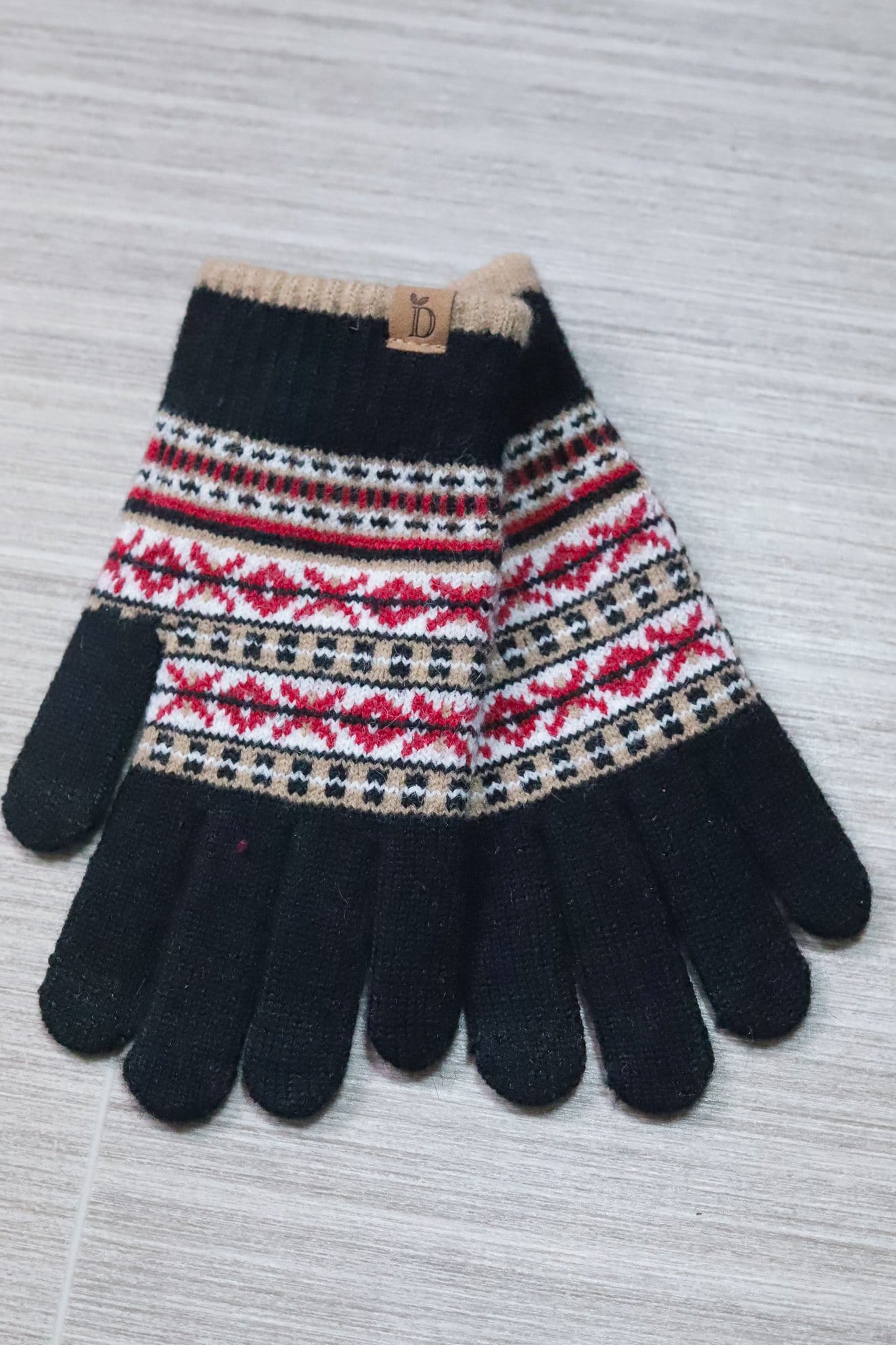 Aztec Knit Touch Gloves