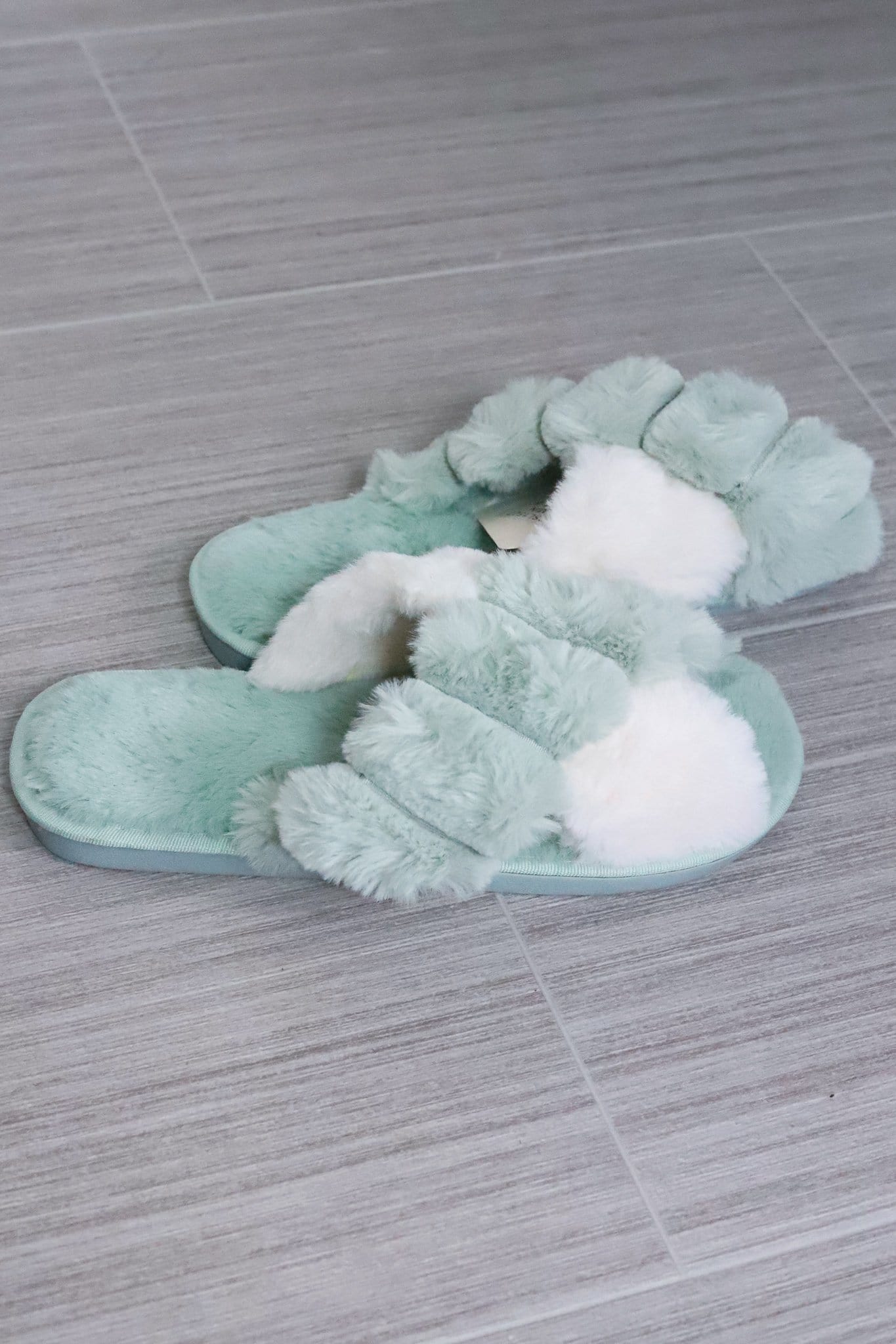 Two Tone Cross Slippers