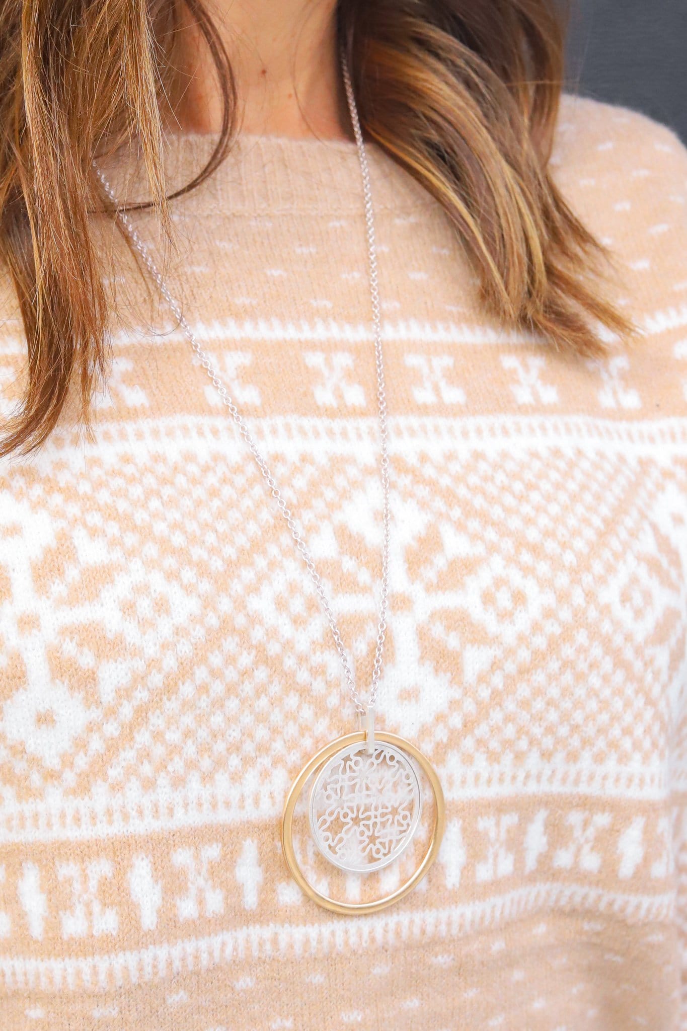 Silver & Gold Mix Pendant