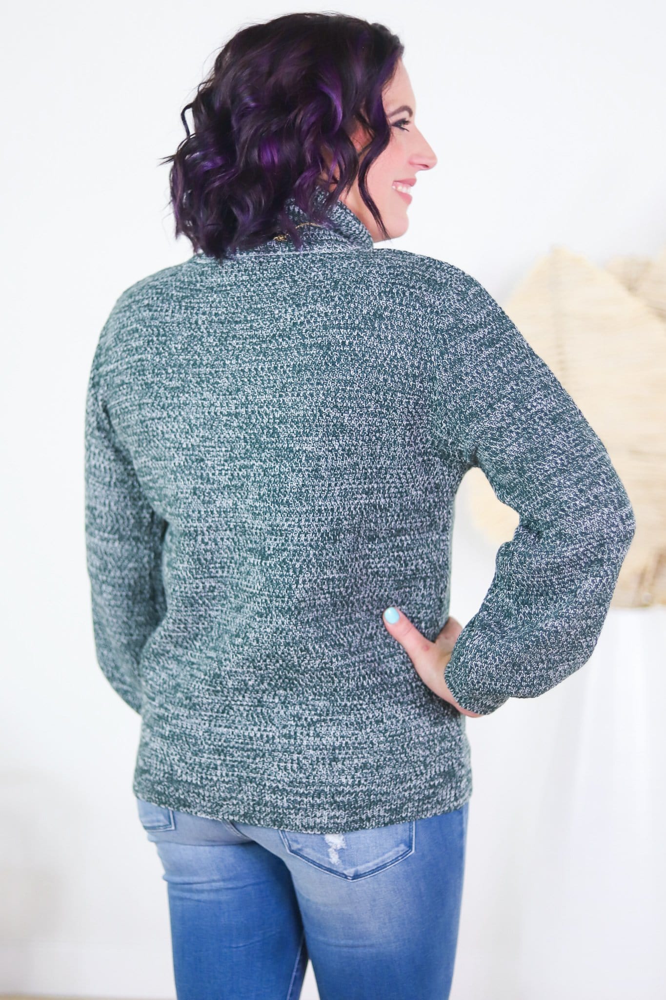 Turtleneck Balloon Sleeve Sweater