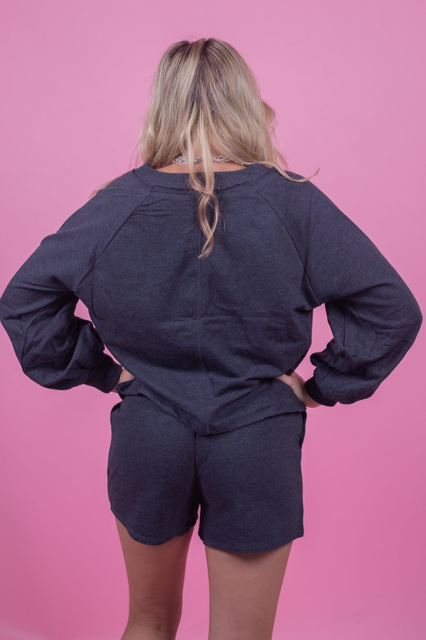 Charcoal French Terry Cardigan
