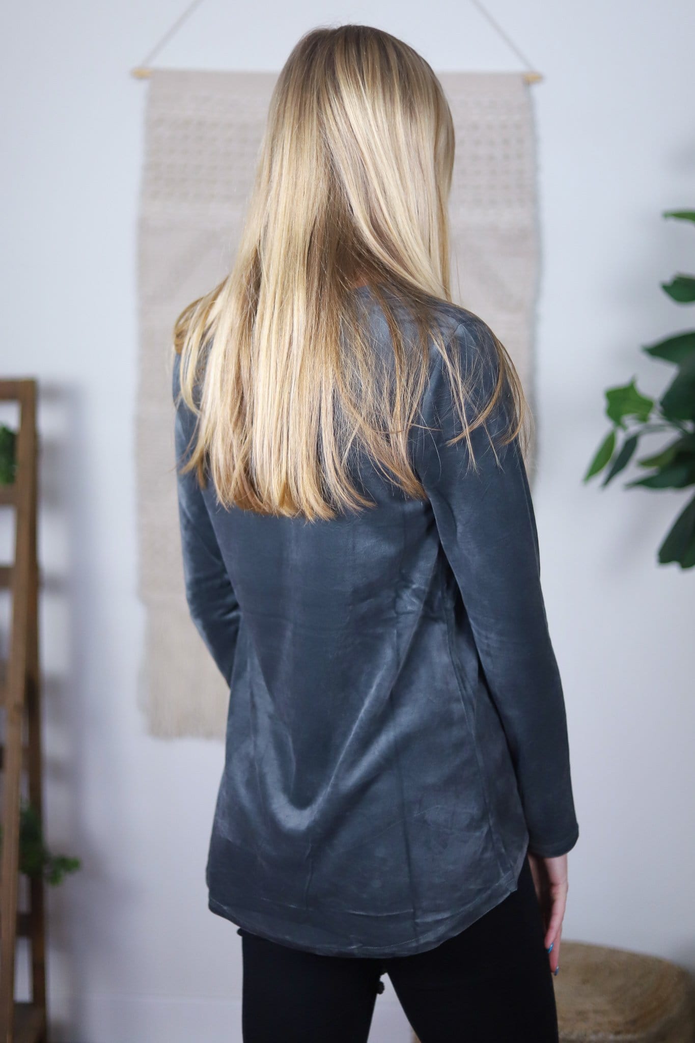 Velour Long Sleeve Top