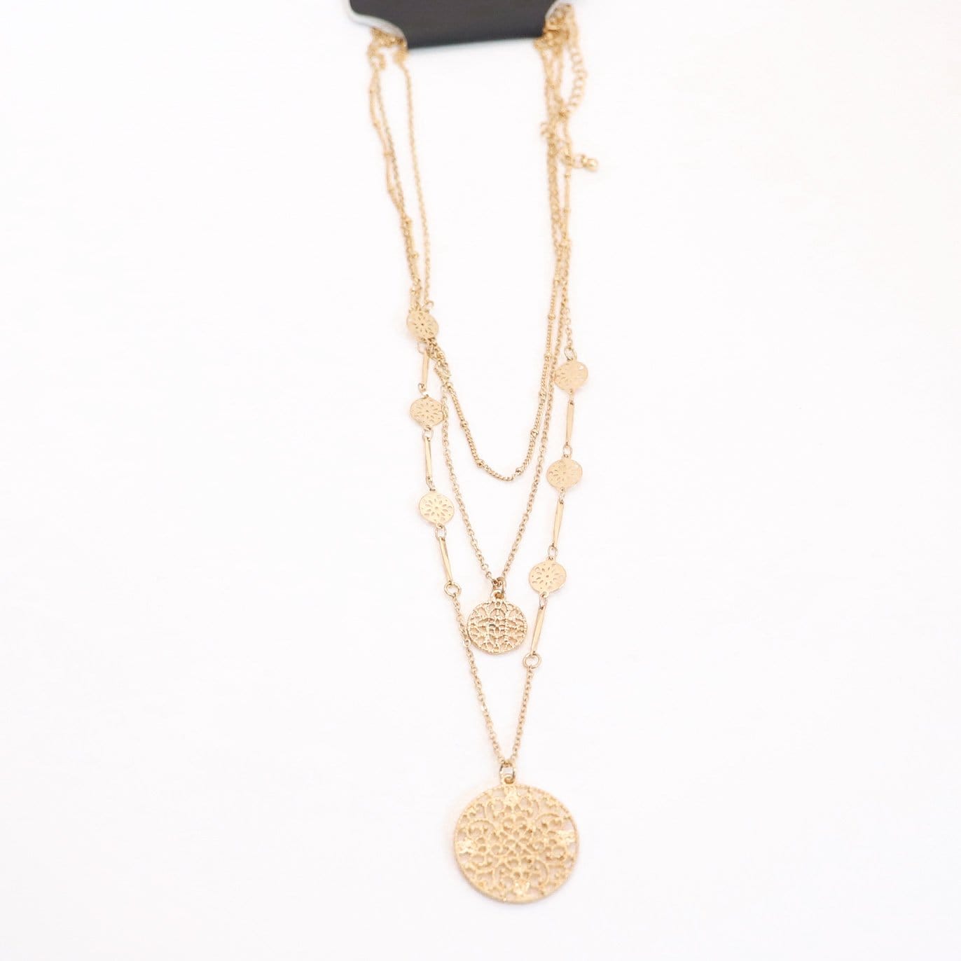 Gold Circle Layer Necklace
