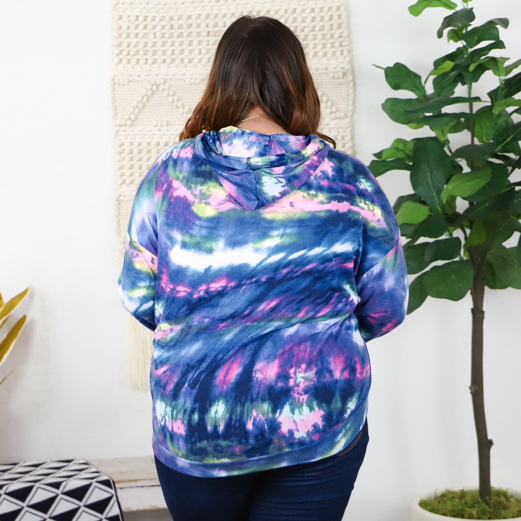 Navy Tie Dye Hoodie
