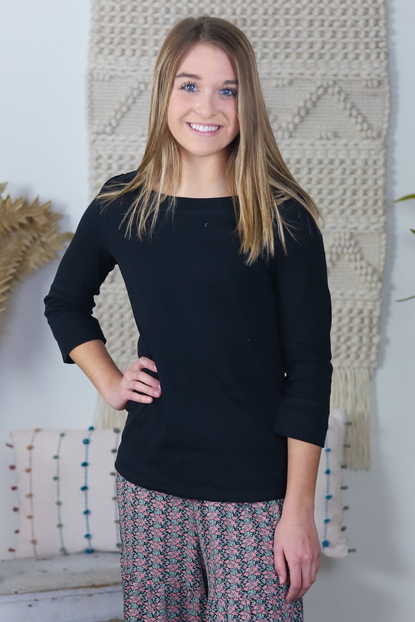 Black Knit Favorite Top