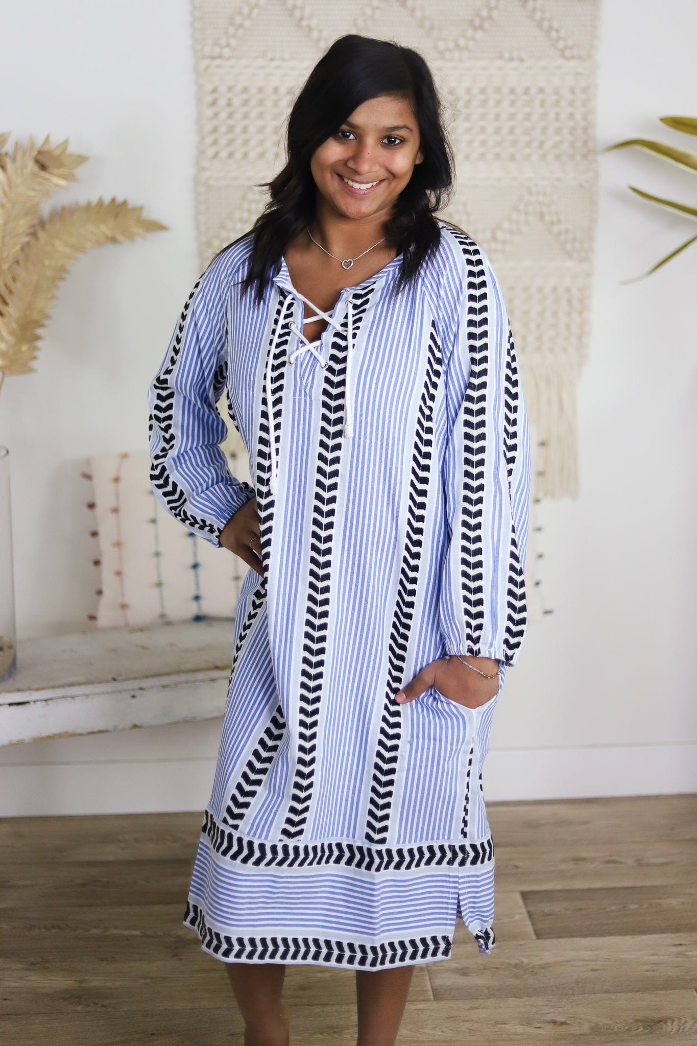 Hues of Blue Woven Dress