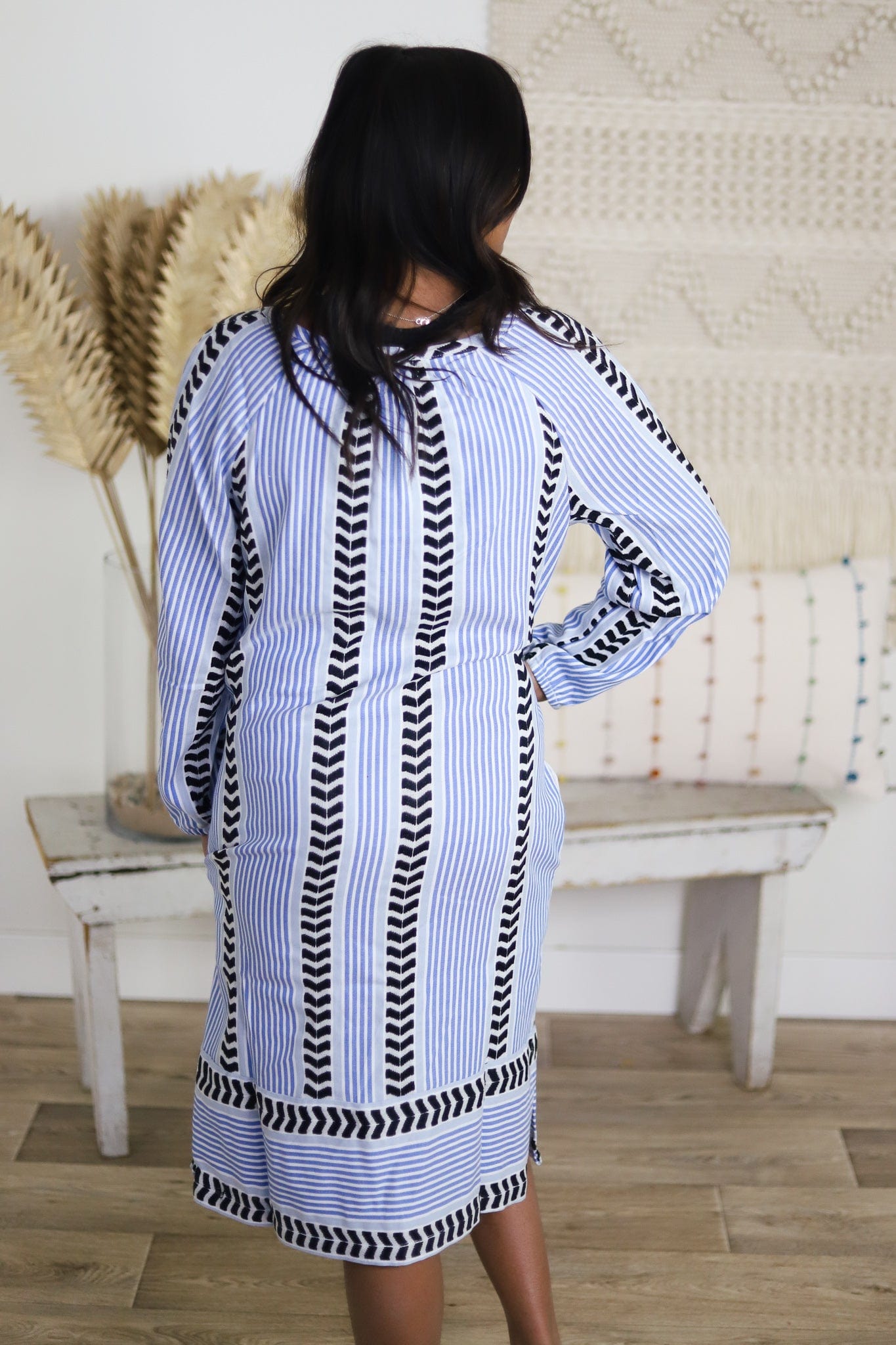 Hues of Blue Woven Dress