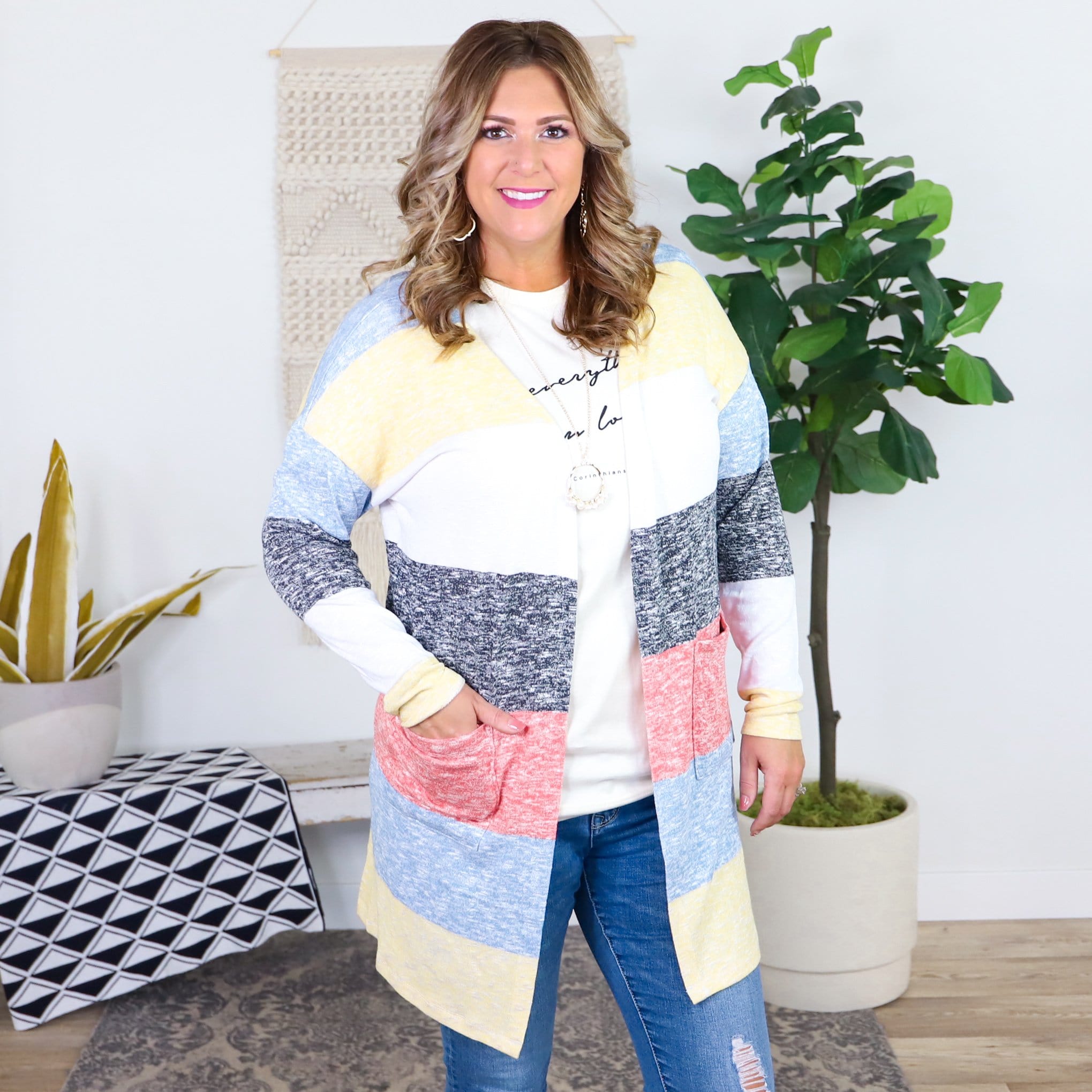 Marigold Hatchi Stripe Cardigan