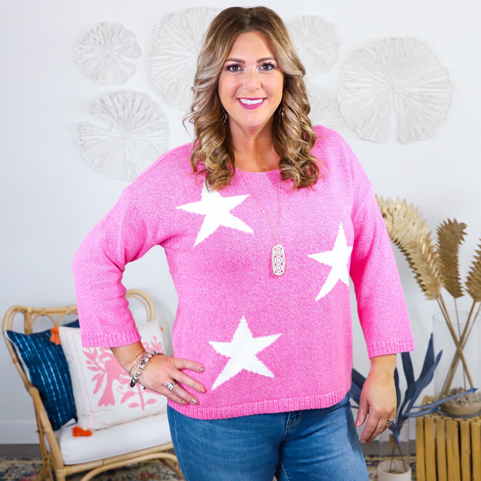 Pink Star Sweater