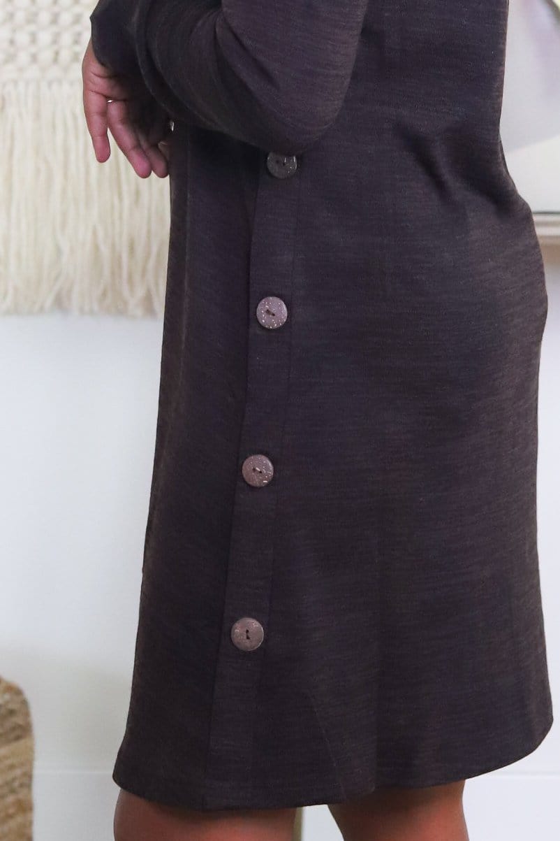 Victoria Side Button Dress