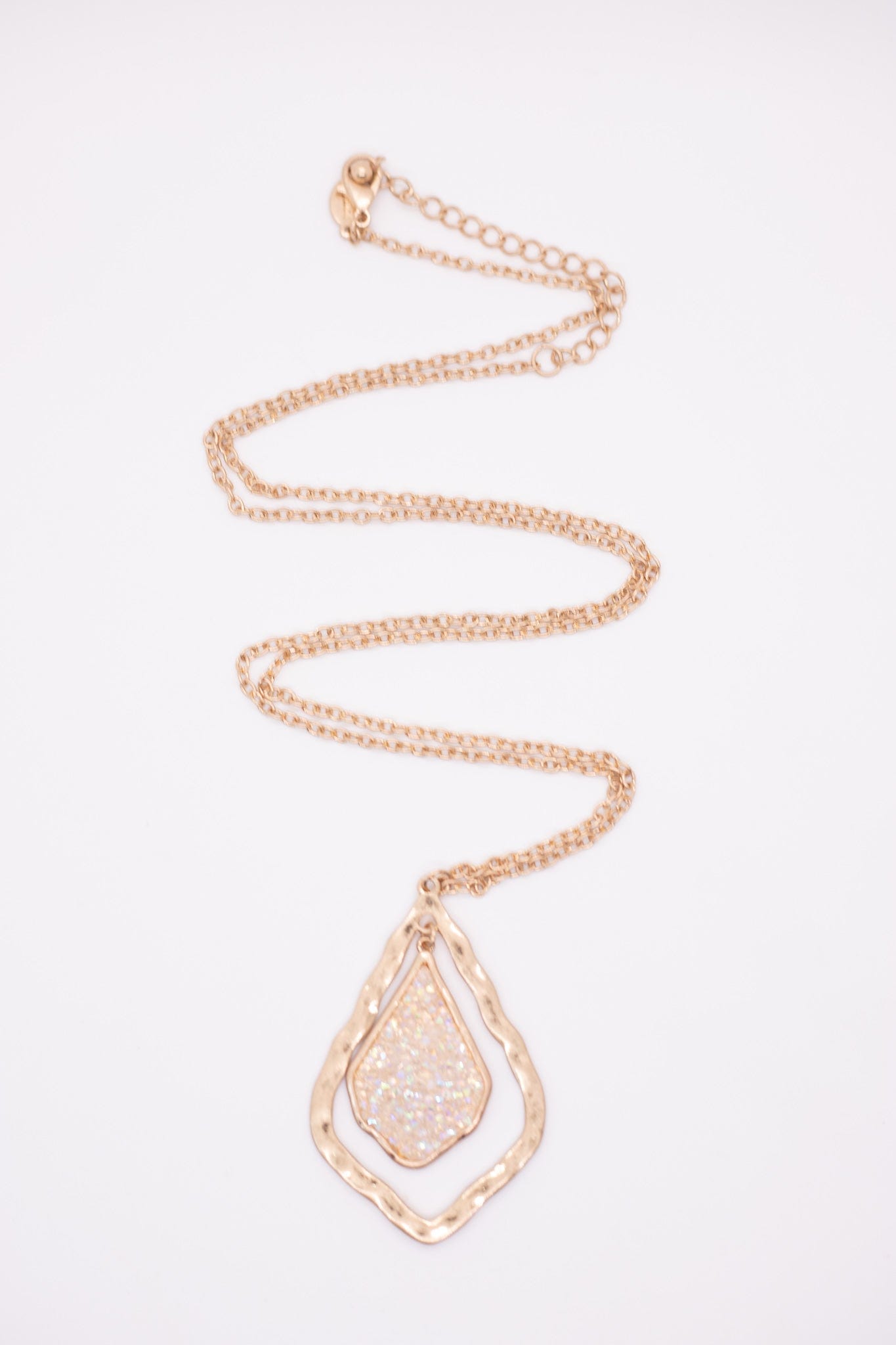 gold crystal pendant necklace