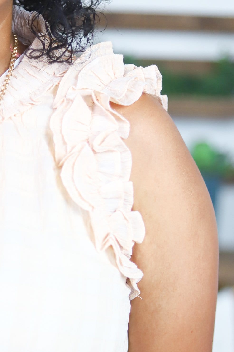 Ruffle Edge Natural Top
